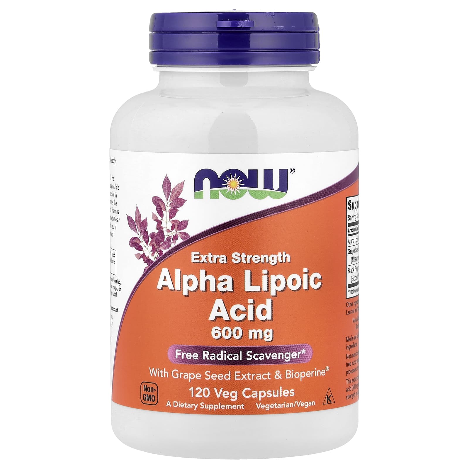 NOW Foods Alpha Lipoic Acid – 600 mg – 120 gélules végétales — Tunisie