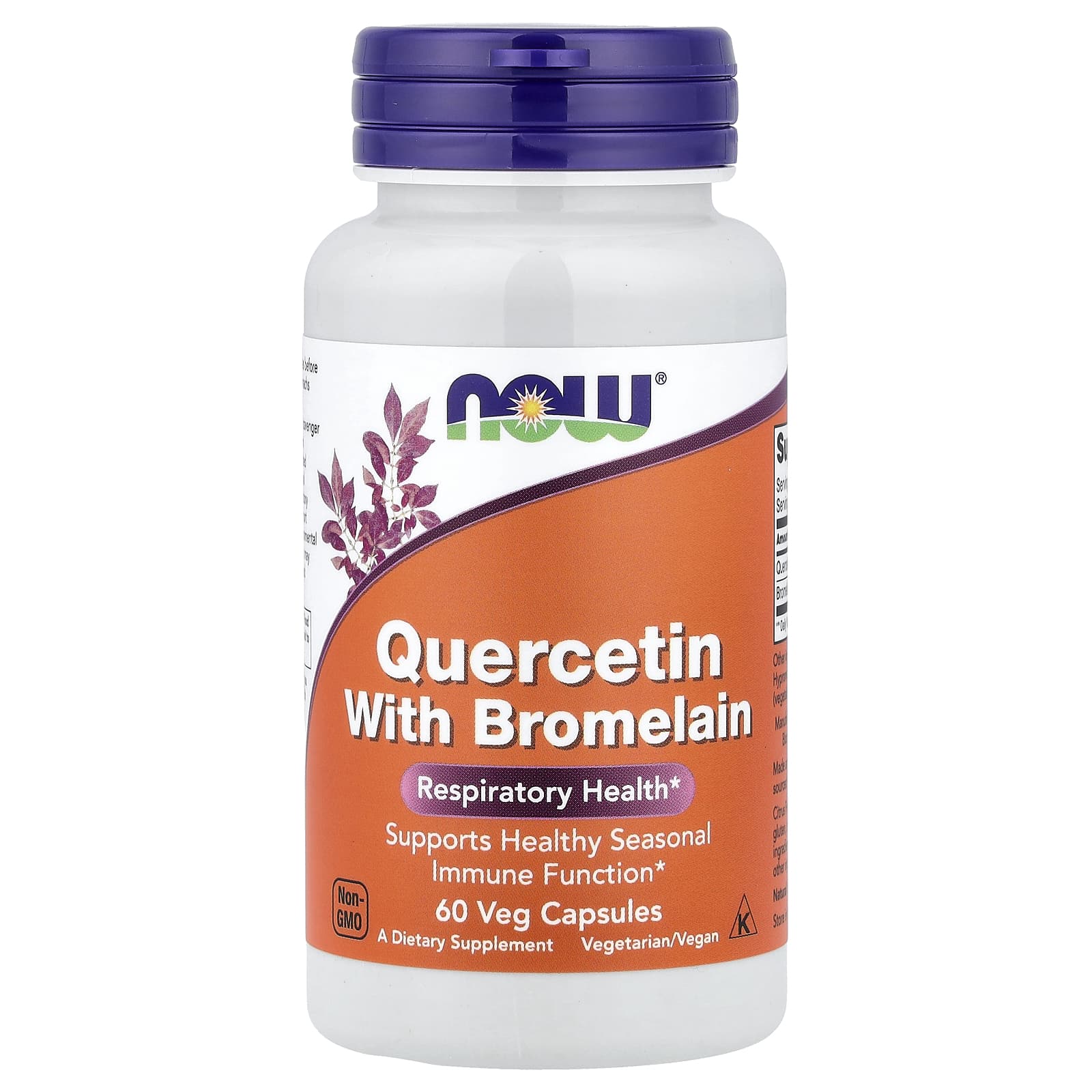 NOW Foods Quercetin with Bromelain – 60 gélules végétales — Tunisie