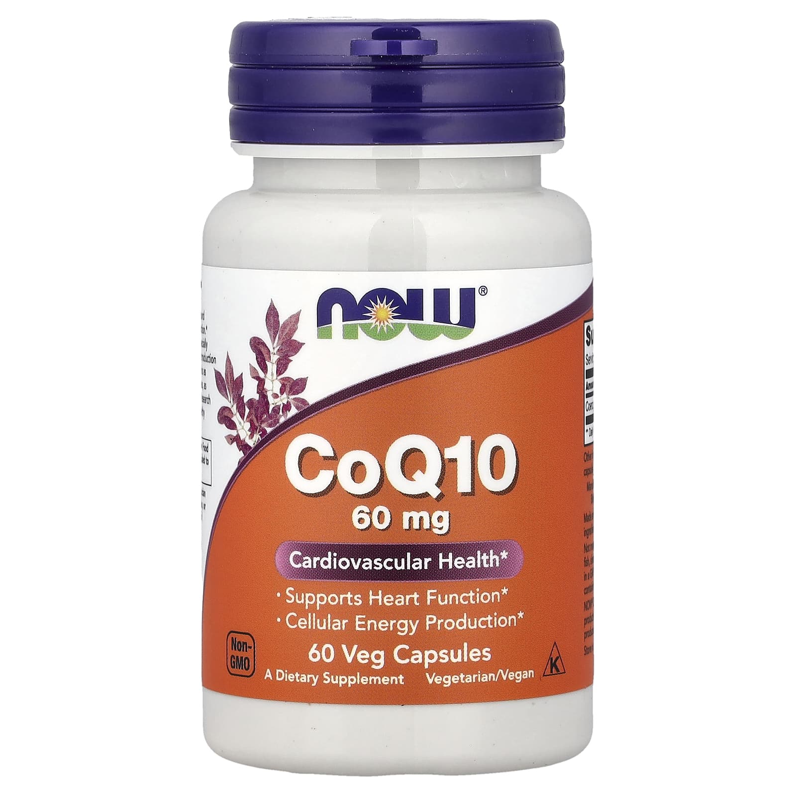 NOW Foods CoQ10 – 60 mg – 60 gélules végétales — Tunisie