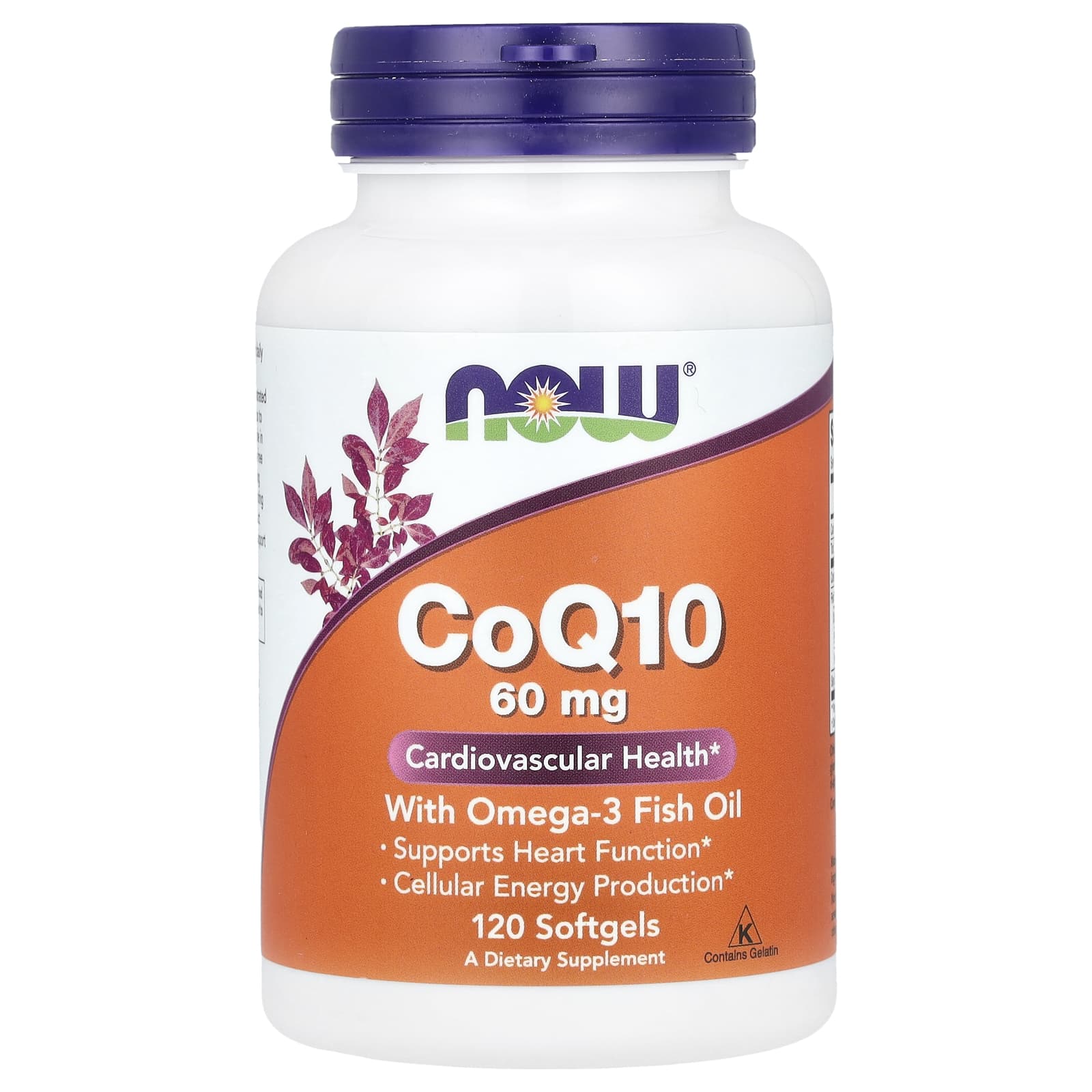 NOW Foods CoQ10 with Omega-3 Fish Oil – 120 capsules molles — Tunisie
