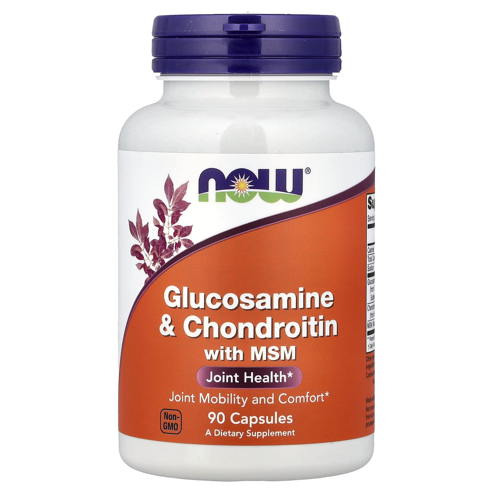 NOW Foods Glucosamine & Chondroitin with MSM – 90 gélules — Tunisie