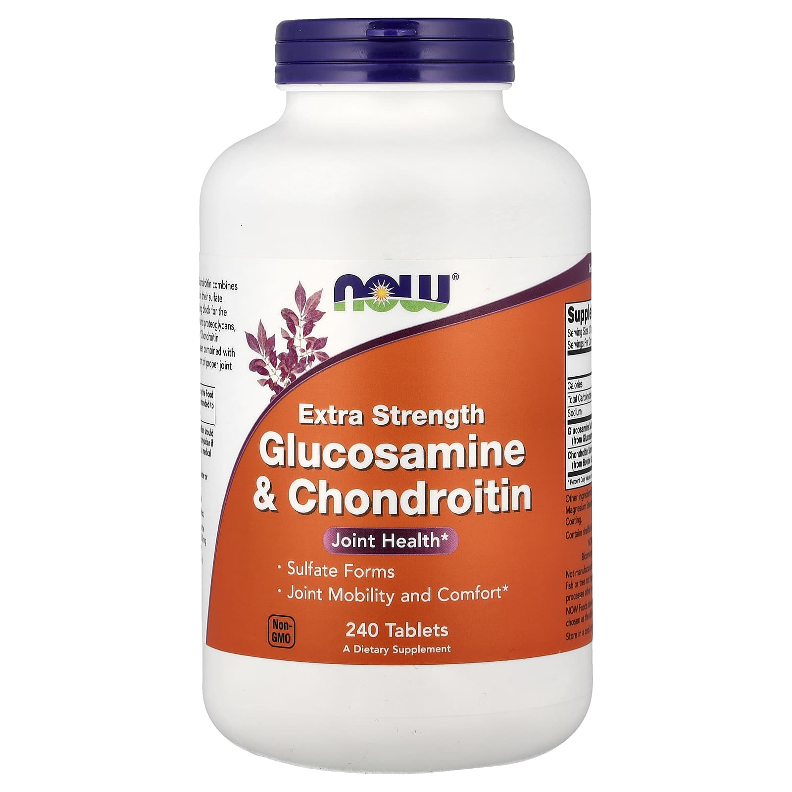 NOW Foods Glucosamine & Chondroitin – 240 comprimés — Tunisie