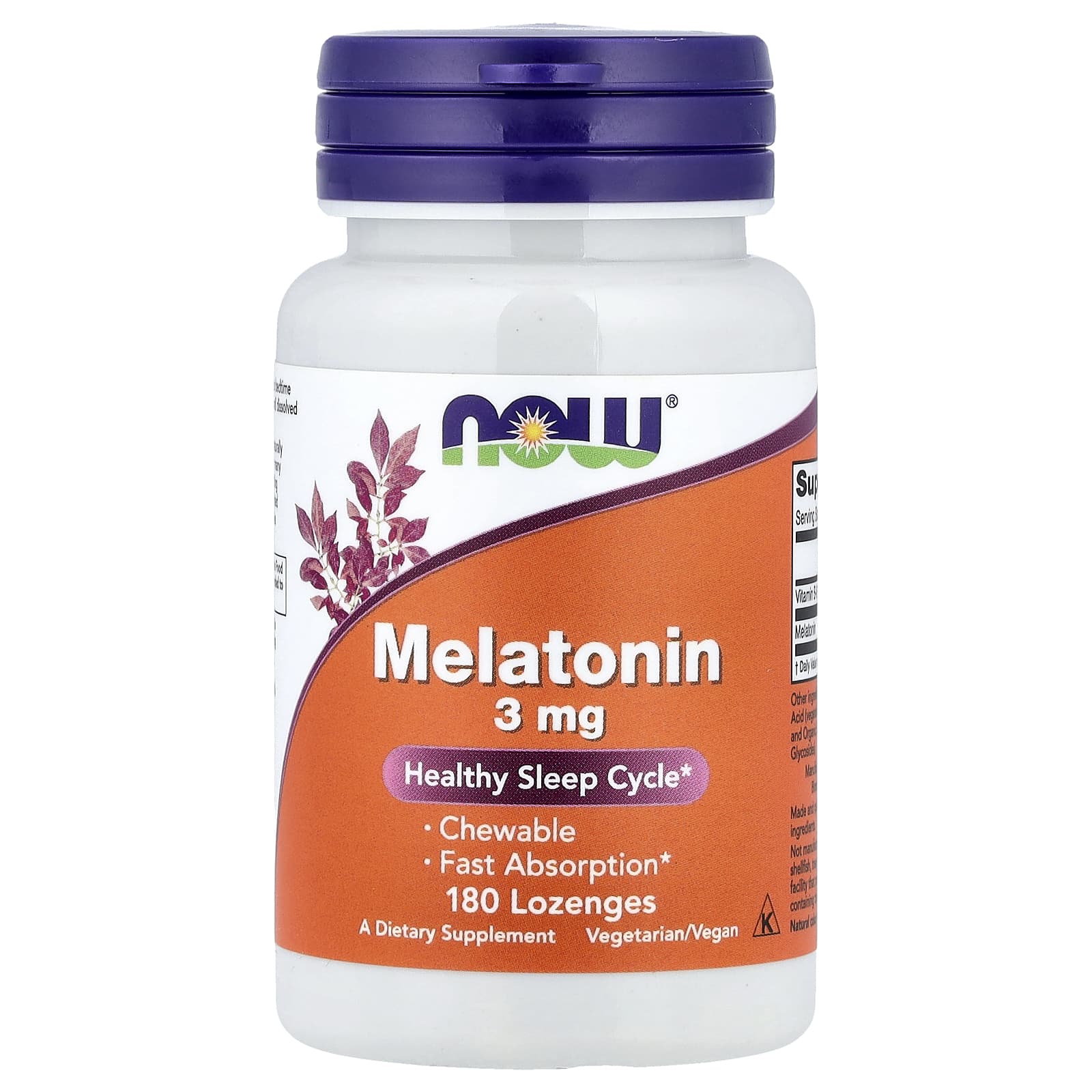 NOW Foods Melatonin – 180 pastilles — Tunisie