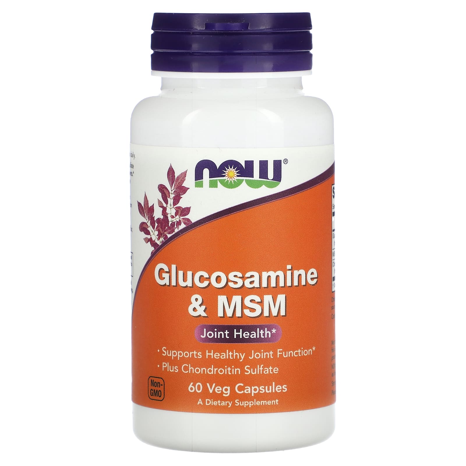 NOW Foods Glucosamine & MSM – 60 gélules végétales — Tunisie
