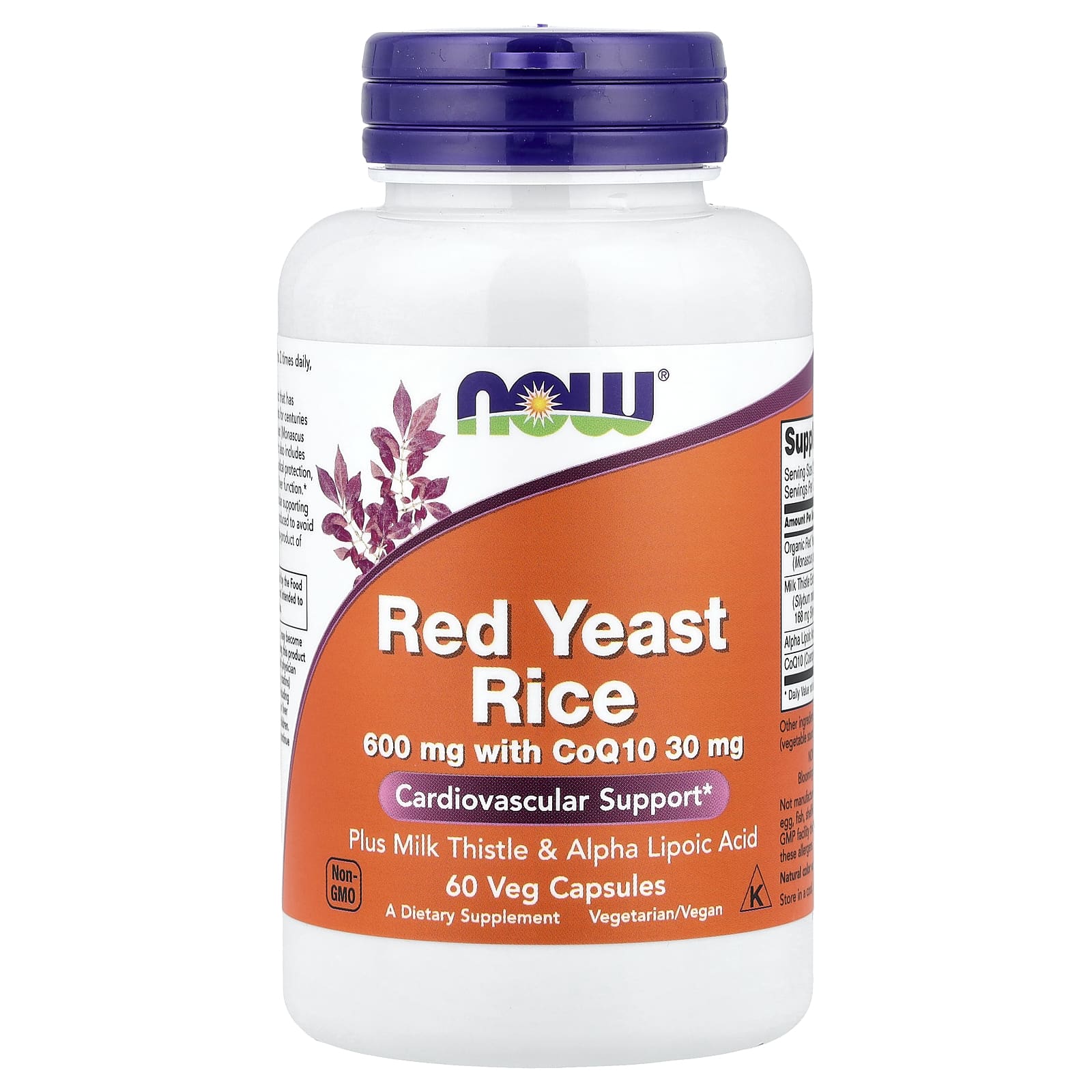 NOW Foods Red Yeast Rice with CoQ10 – 60 gélules végétales — Tunisie