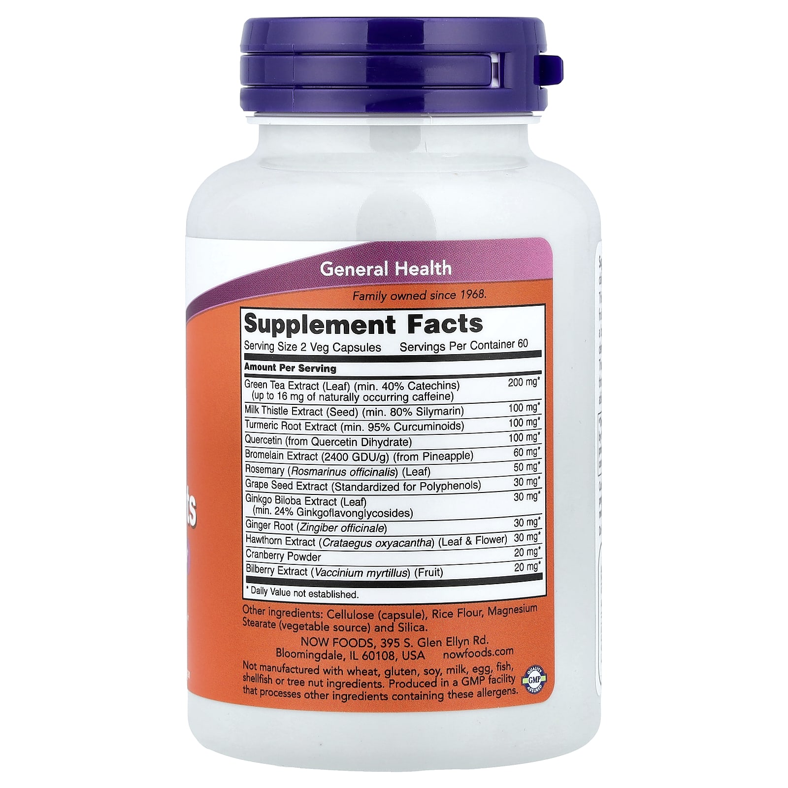 NOW Foods Super Antioxidants – 120 gélules végétales — photo 2 sur 2