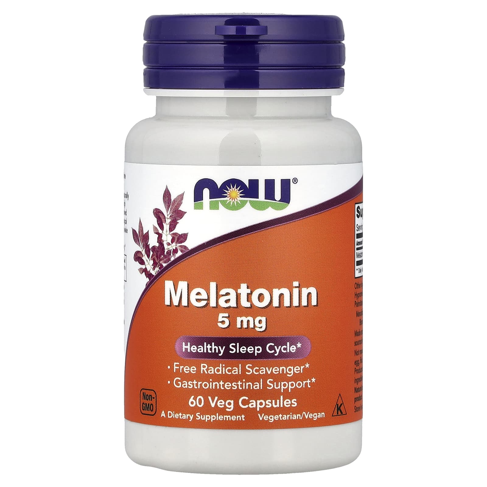 NOW Foods Melatonin – 60 gélules végétales — Tunisie