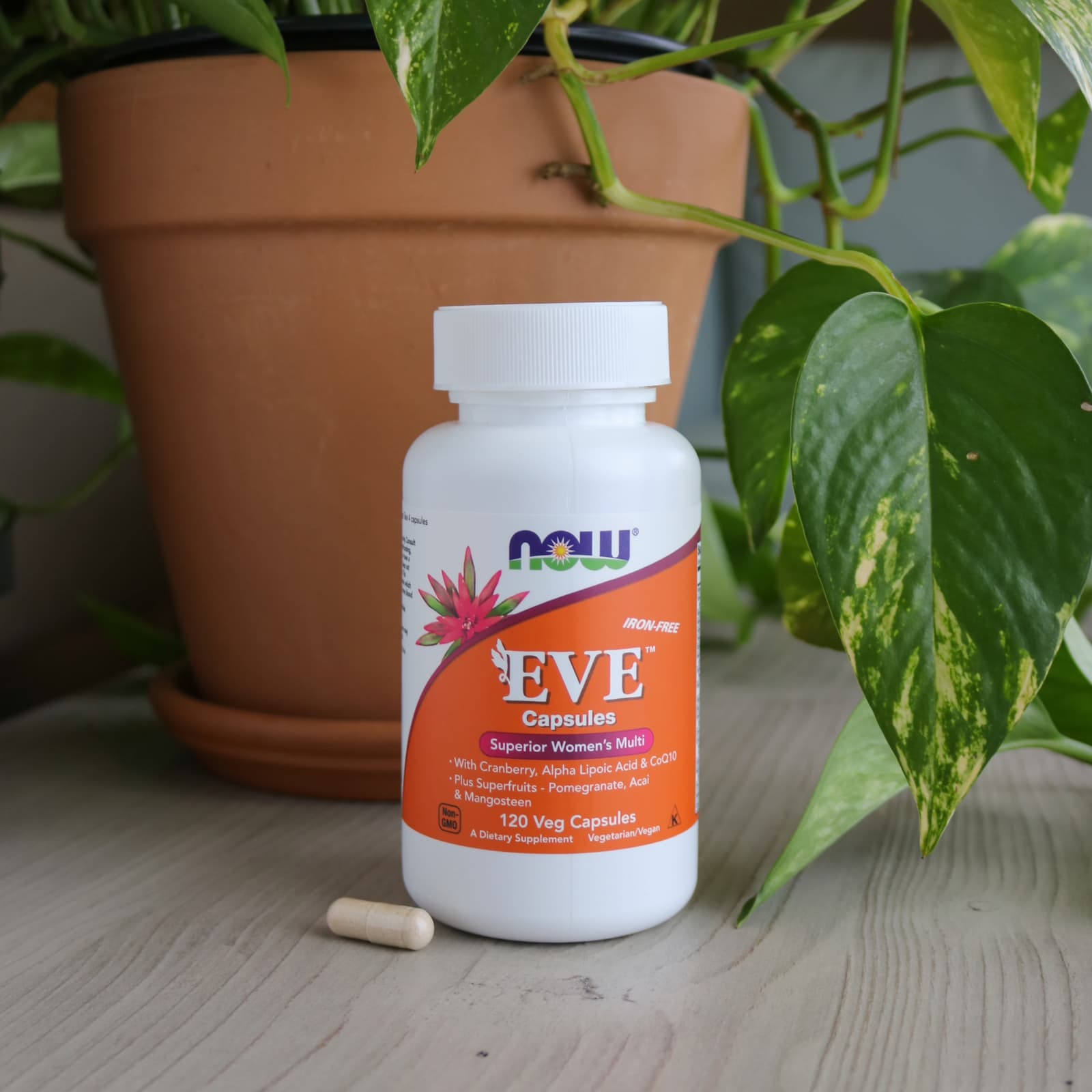 NOW Foods Eve, Superior Women's Multi, Iron-Free – 120 gélules végétales — étiquette 5