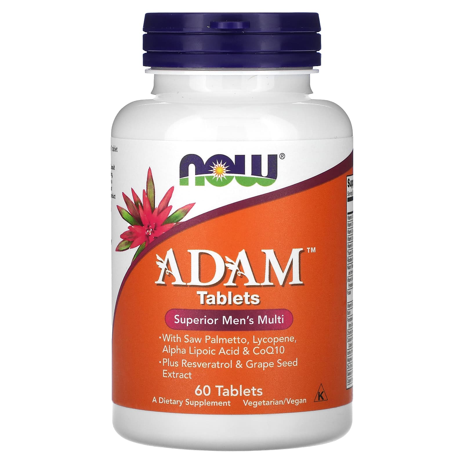 NOW Foods ADAM, Superior Men's Multi – 60 comprimés — Tunisie