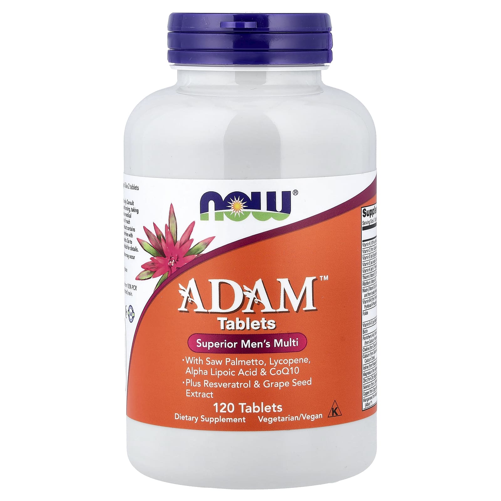 NOW Foods ADAM, Superior Men's Multi – 120 comprimés — Tunisie