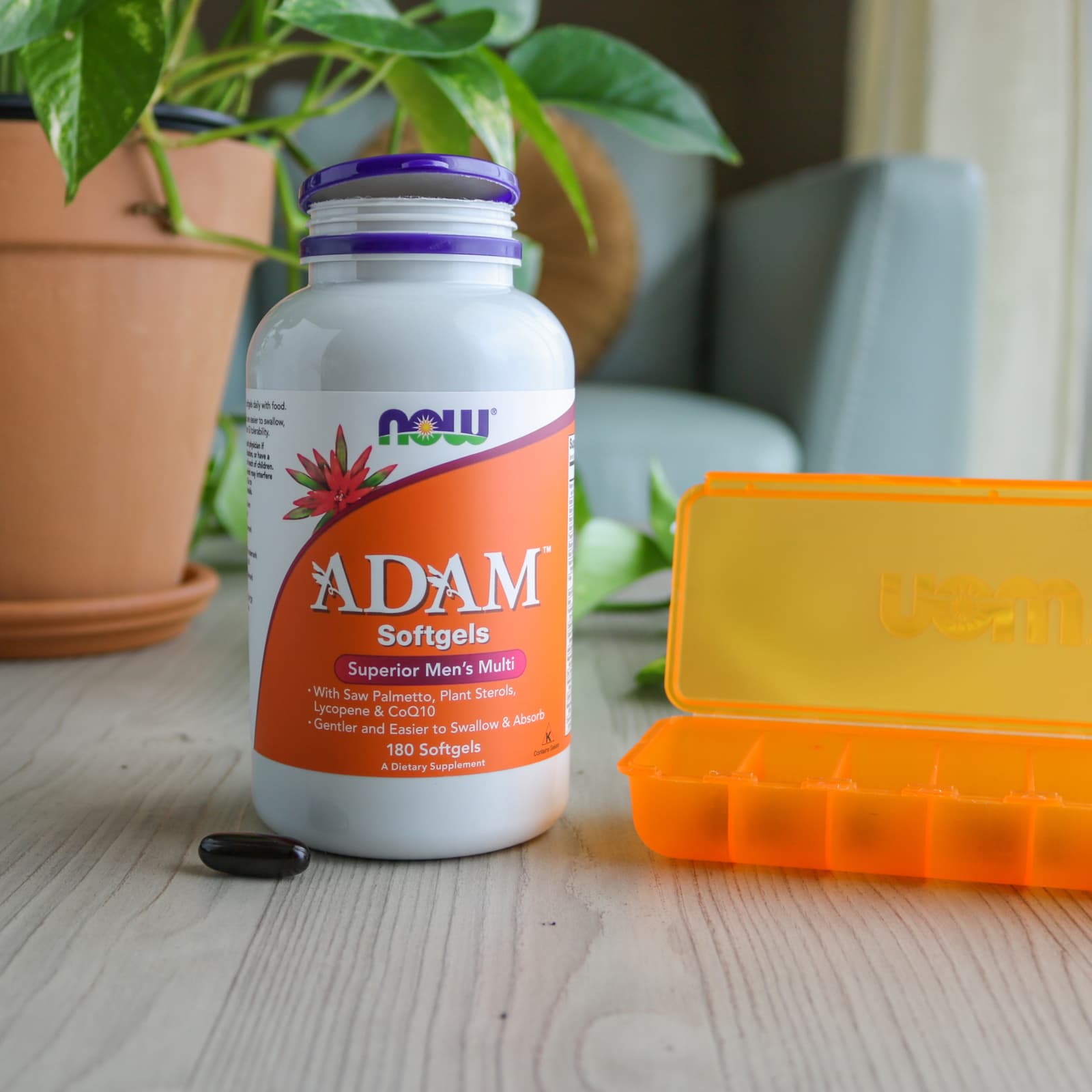 NOW Foods ADAM, Superior Men's Multi – 180 capsules molles — étiquette 5