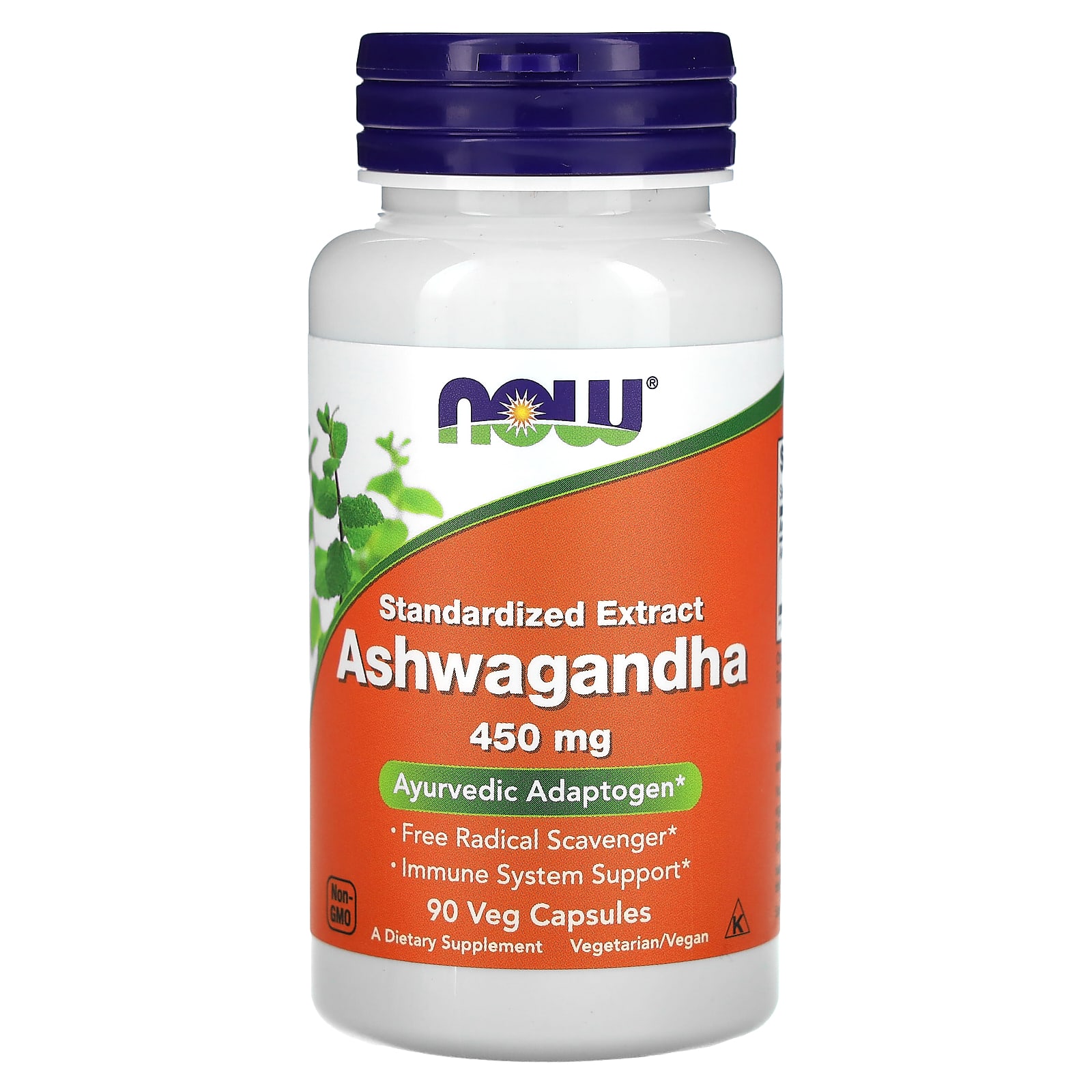 NOW Foods Ashwagandha, Standardized Extract – 90 gélules végétales — Tunisie