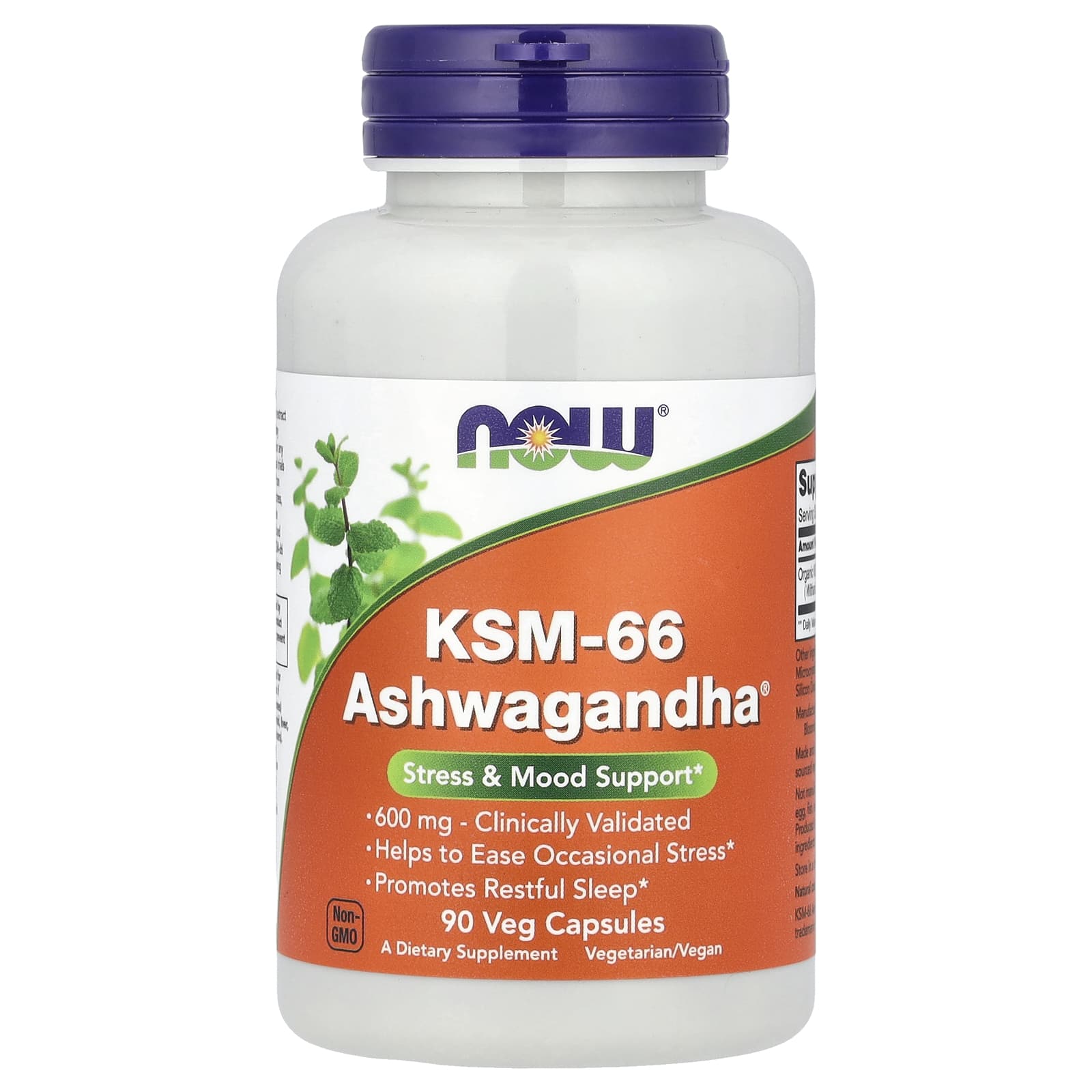 NOW Foods KSM-66 Ashwagandha – 90 gélules végétales — Tunisie