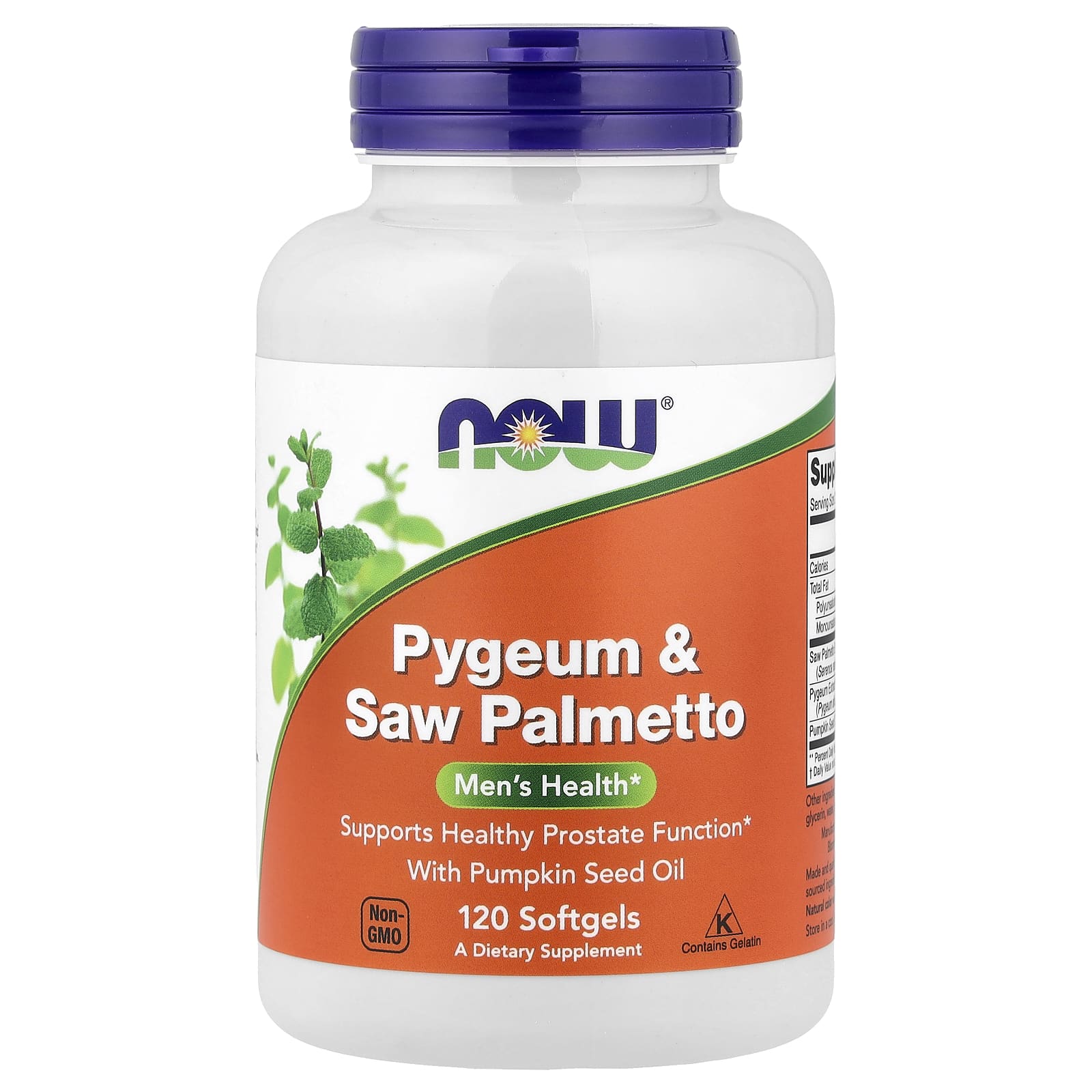 NOW Foods Pygeum & Saw Palmetto With Pumpkin Seed Oil – 120 capsules molles — Tunisie