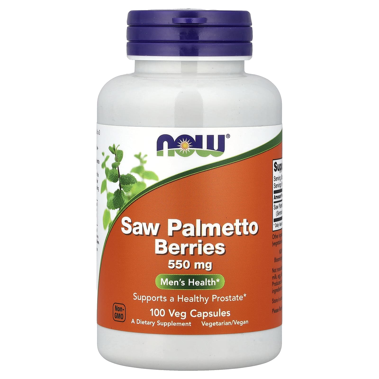 NOW Foods Saw Palmetto Berries – Saw Palmetto Berries – 100 gélules végétales — Tunisie