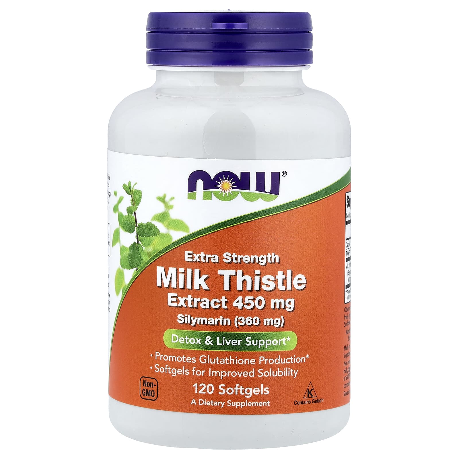 NOW Foods Milk Thistle Extract – 120 capsules molles — Tunisie