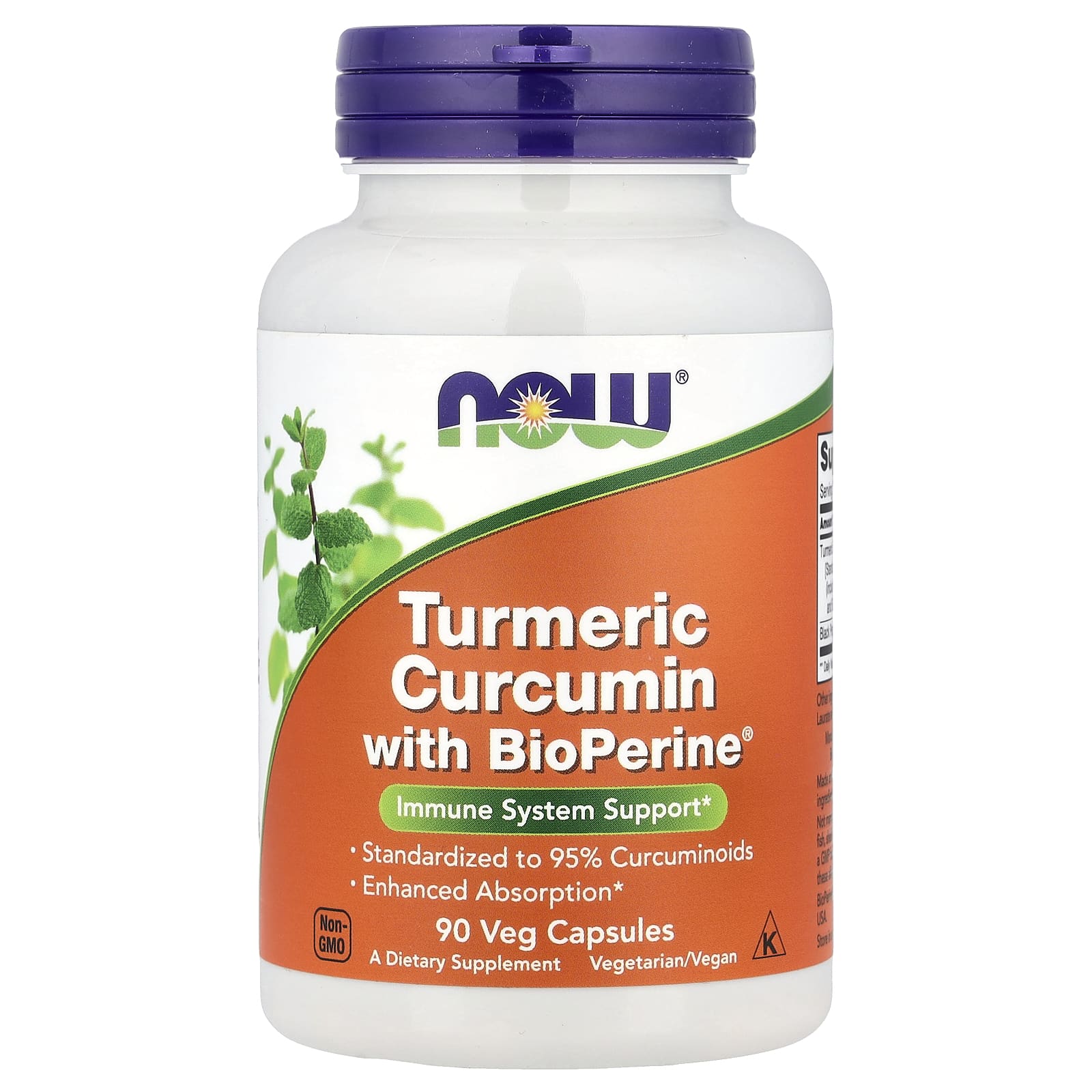 NOW Foods Turmeric Curcumin with BioPerine – 90 gélules végétales — Tunisie