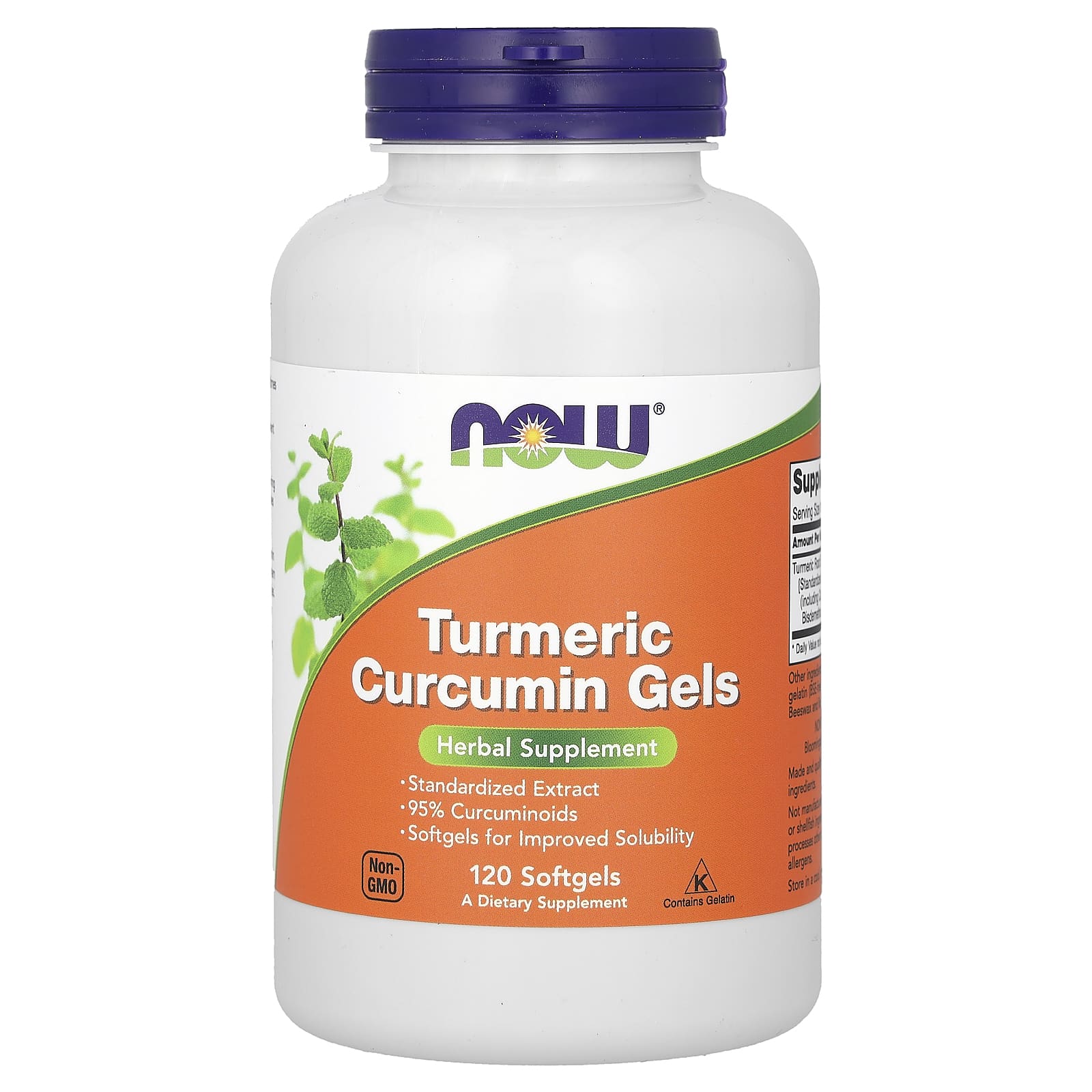 NOW Foods Turmeric Curcumin Gels – 120 capsules molles — Tunisie