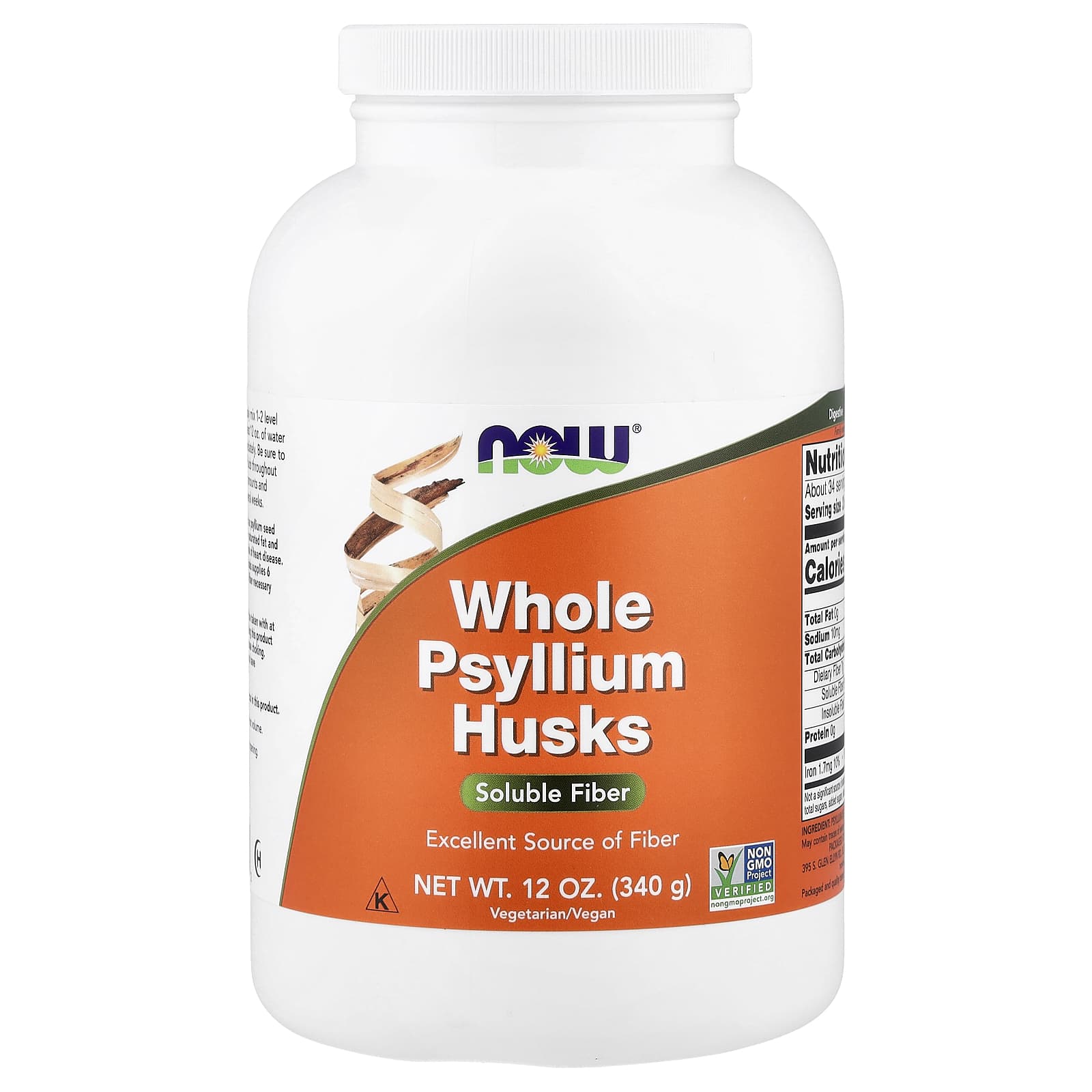 NOW Foods Whole Psyllium Husks – 340 g — Tunisie