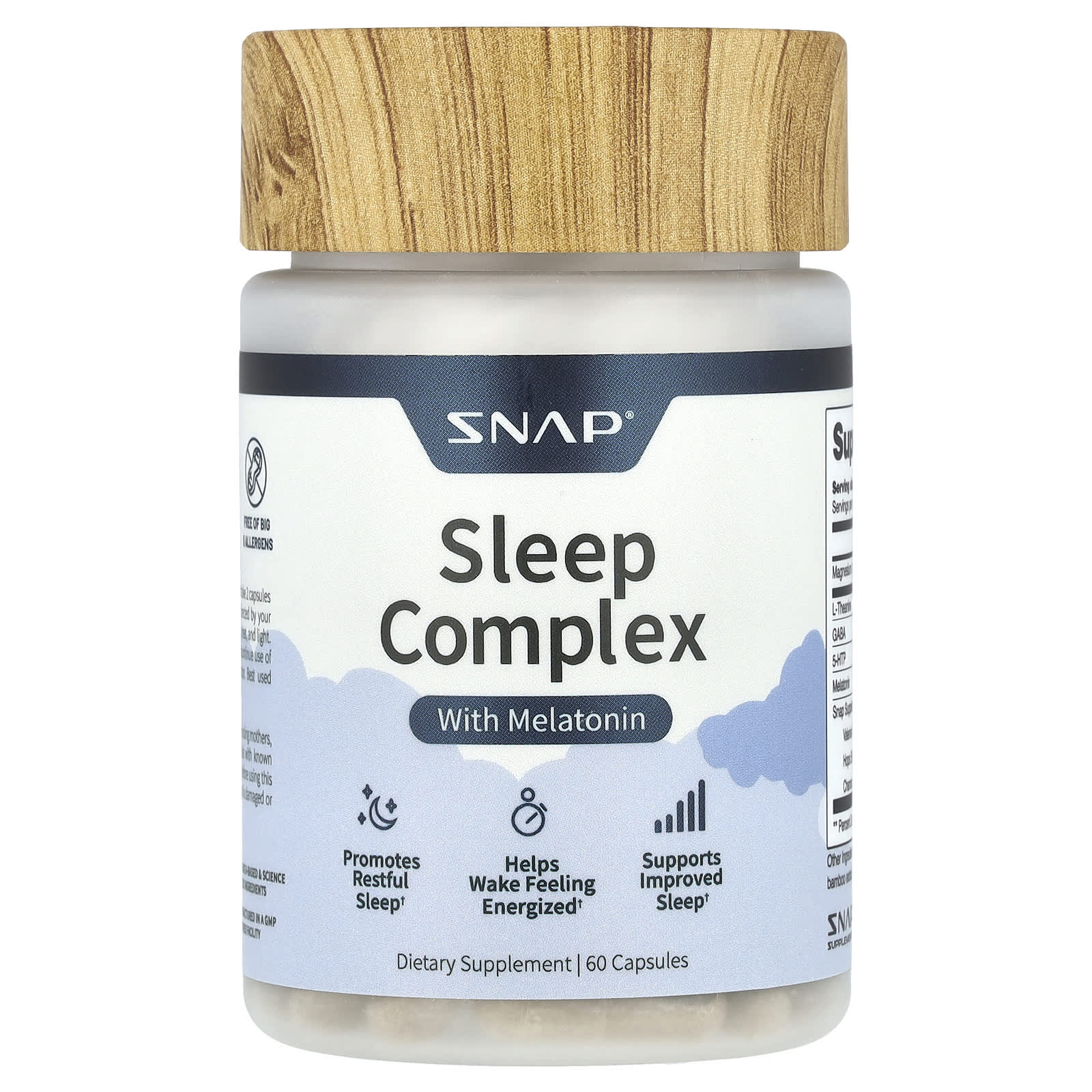 Snap Supplements Sleep Complex With Melatonin – 60 gélules — Tunisie