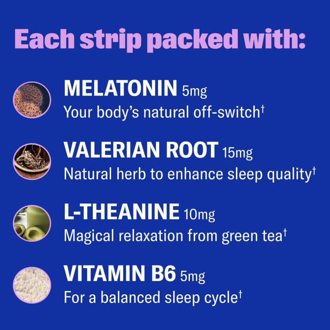 NuStrips Sleep In A Strip, 30 Strips – Dreamy Blueberry — étiquette 4