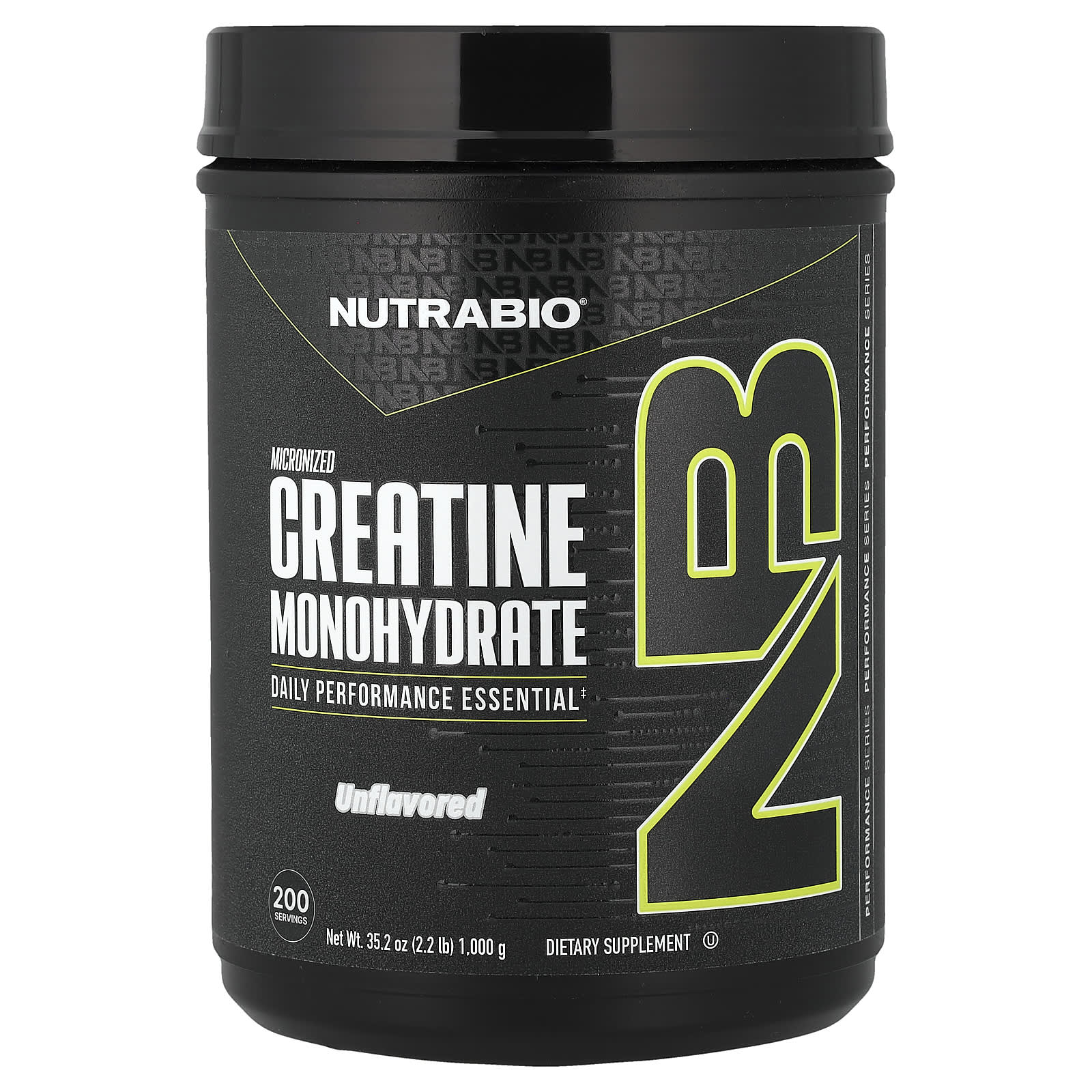 NutraBio Micronized Creatine Monohydrate – Sans arôme – 1000 g — Tunisie