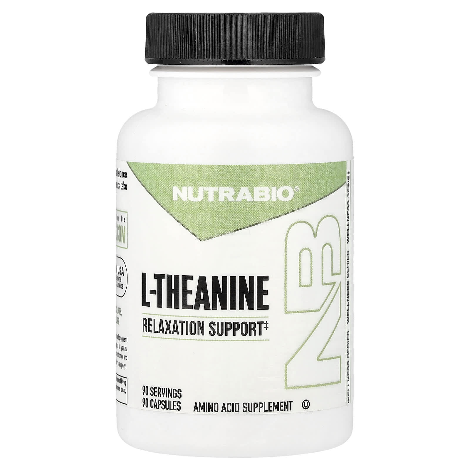 NutraBio L-Theanine – 90 gélules — Tunisie