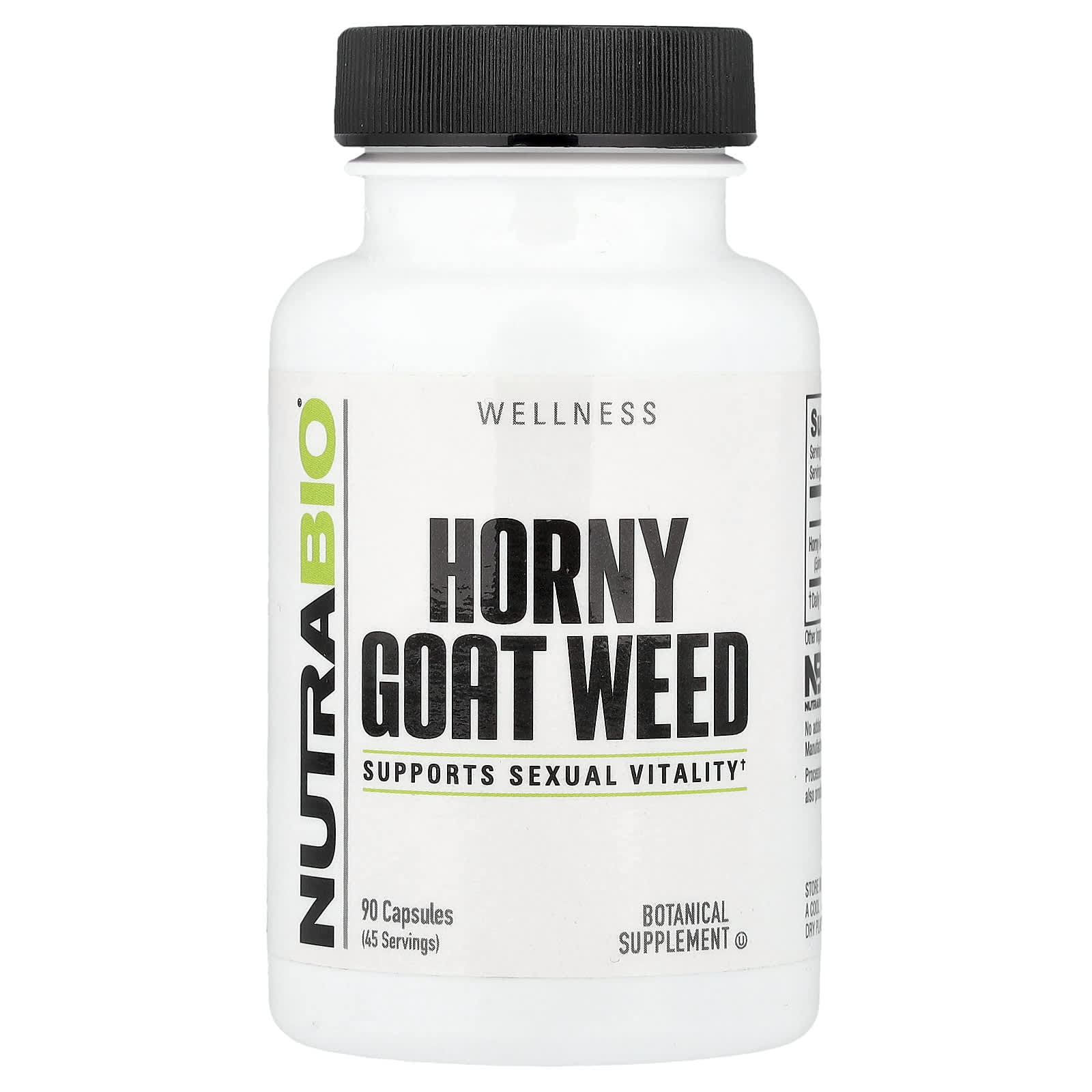NutraBio Horny Goat Weed – 90 gélules — Tunisie