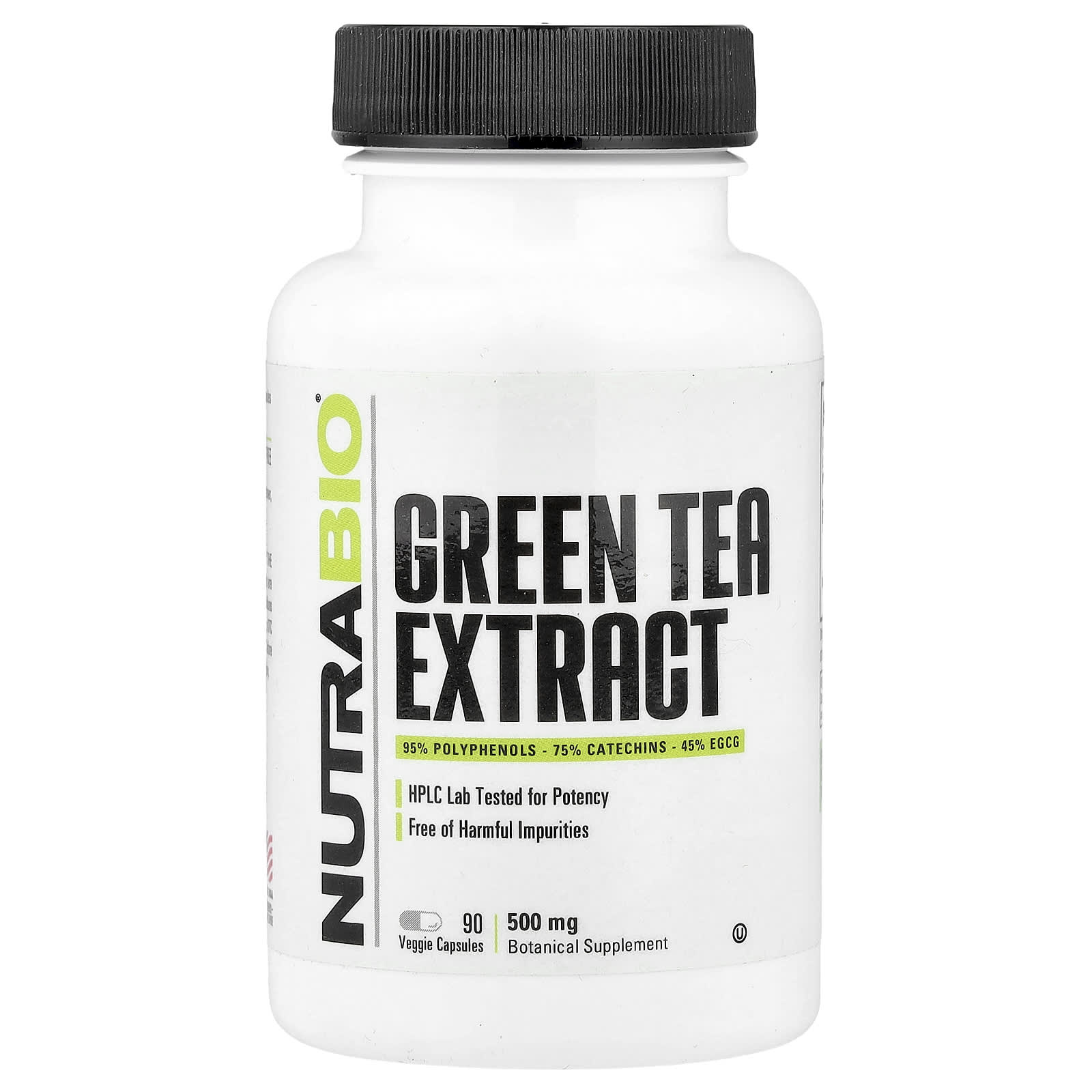 NutraBio Green Tea Extract – 90 gélules végétales — Tunisie