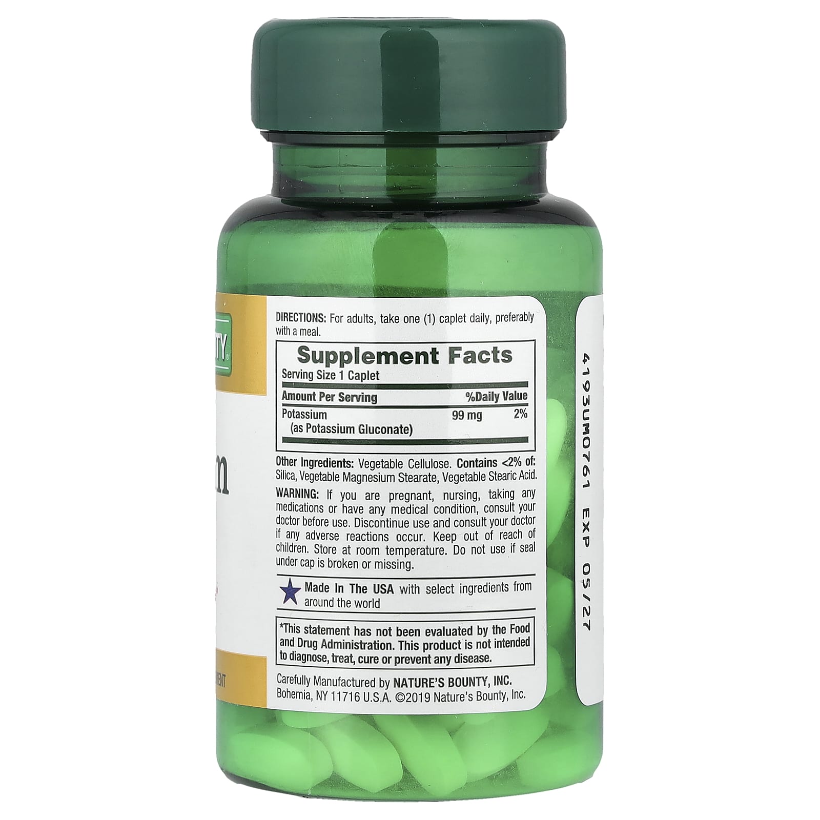 Nature's Bounty Potassium – 99 mg — photo 2 sur 2
