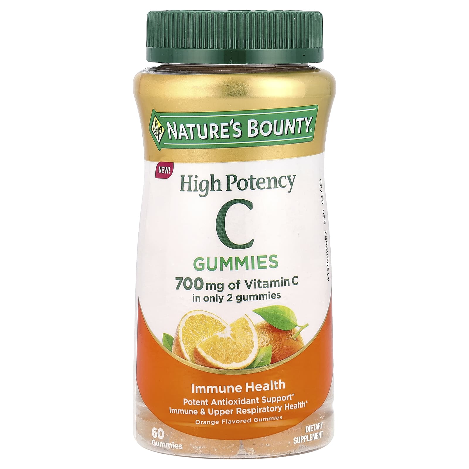 Nature's Bounty Vitamin C Gummies, High Potency – Orange – 60 gommes — Tunisie