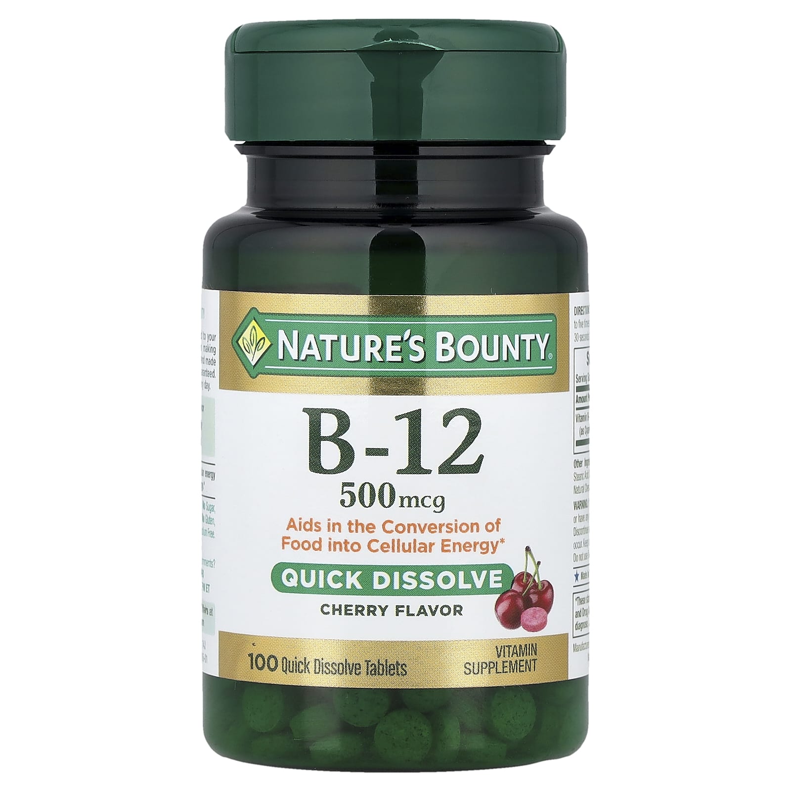 Nature's Bounty Vitamin B-12 – Cherry – 500 µg — Tunisie
