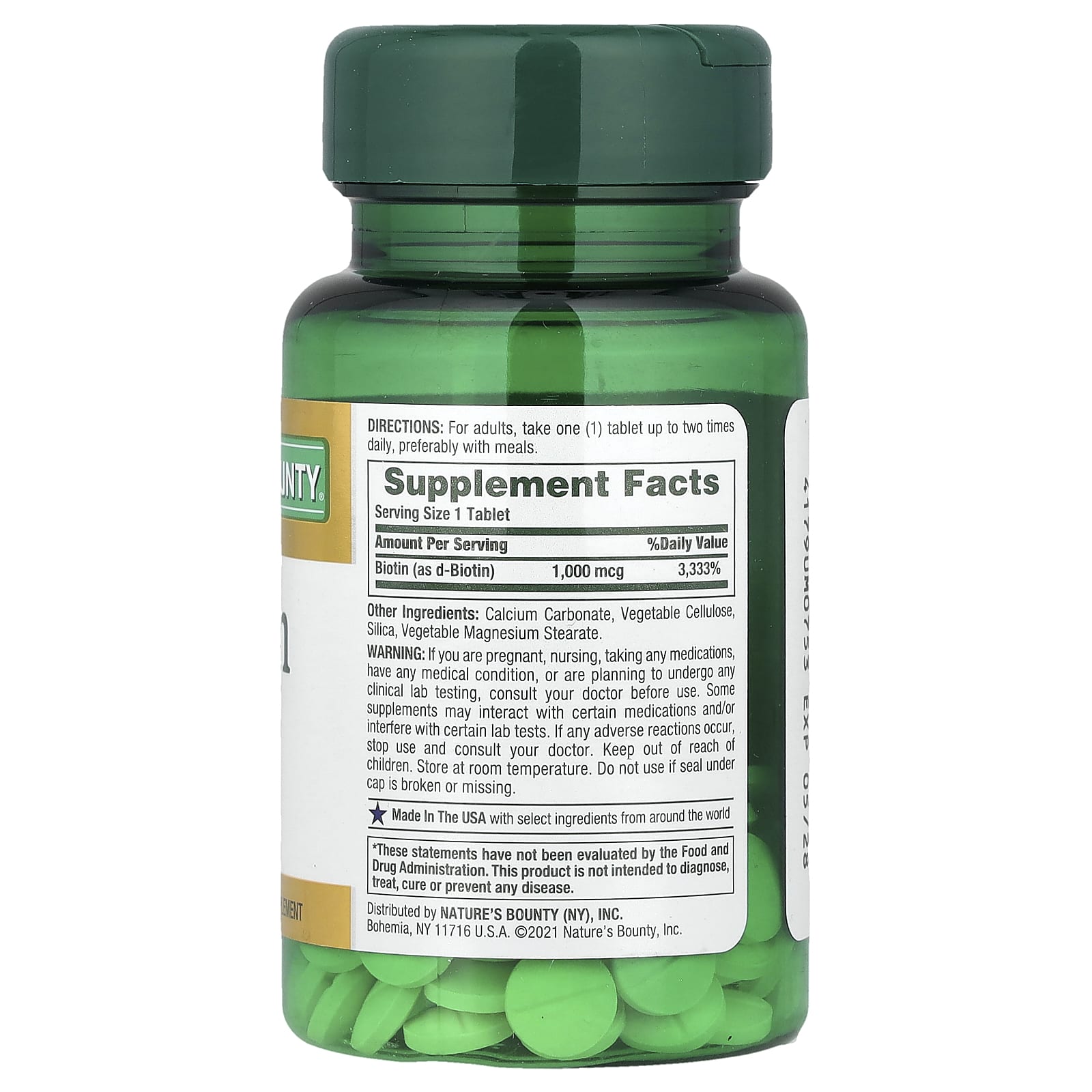 Nature's Bounty Biotin – 1000 µg — photo 2 sur 2