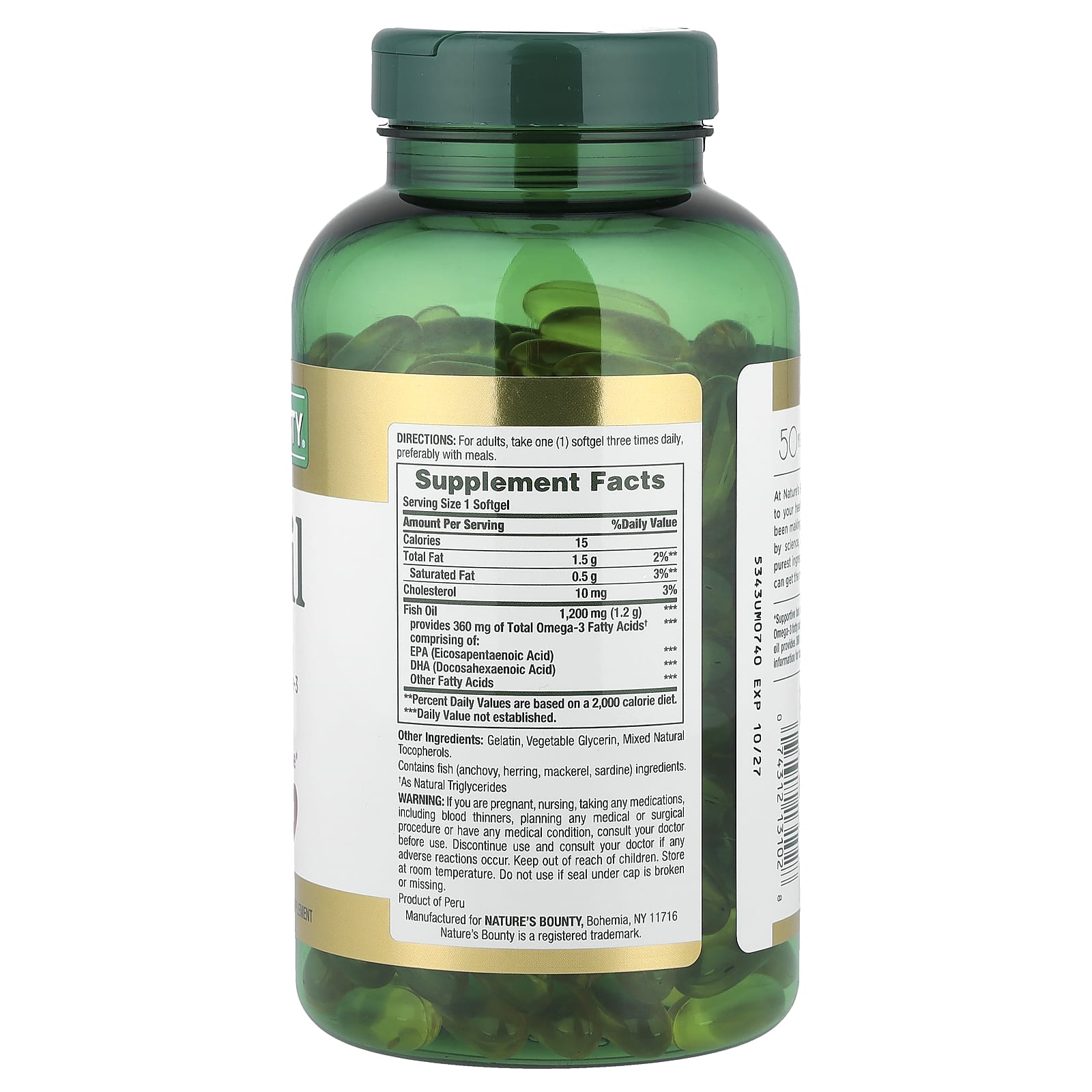 Nature's Bounty Fish Oil – 1200 mg — photo 2 sur 2
