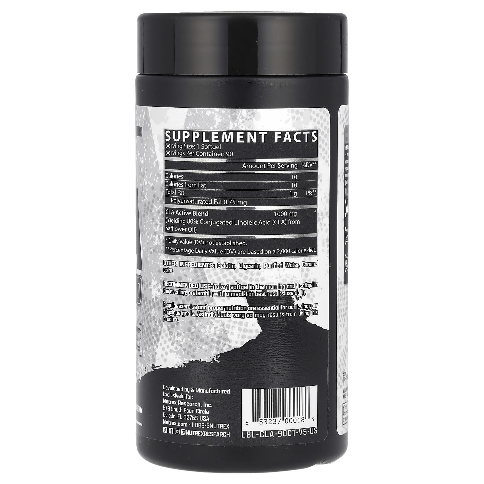 Nutrex Research CLA 1000 – 90 capsules molles — photo 2 sur 2