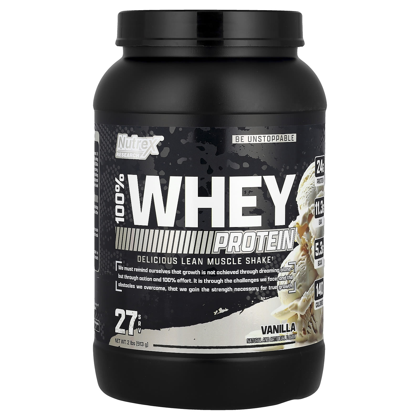 Nutrex Research 100% Whey Protein – Vanilla – 913 g — Tunisie