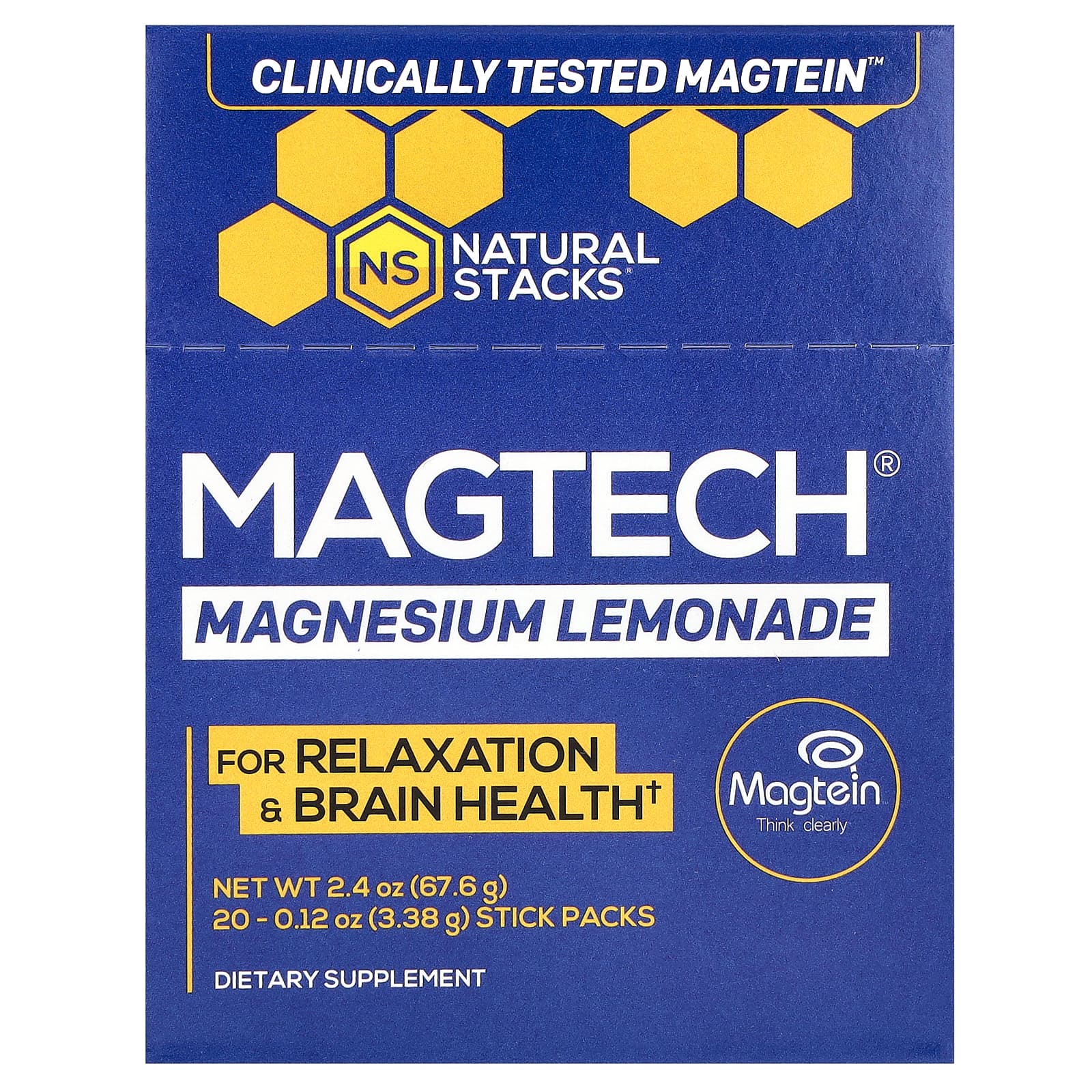 Natural Stacks MagTech Magnesium – Lemonade – 3,38 g — Tunisie