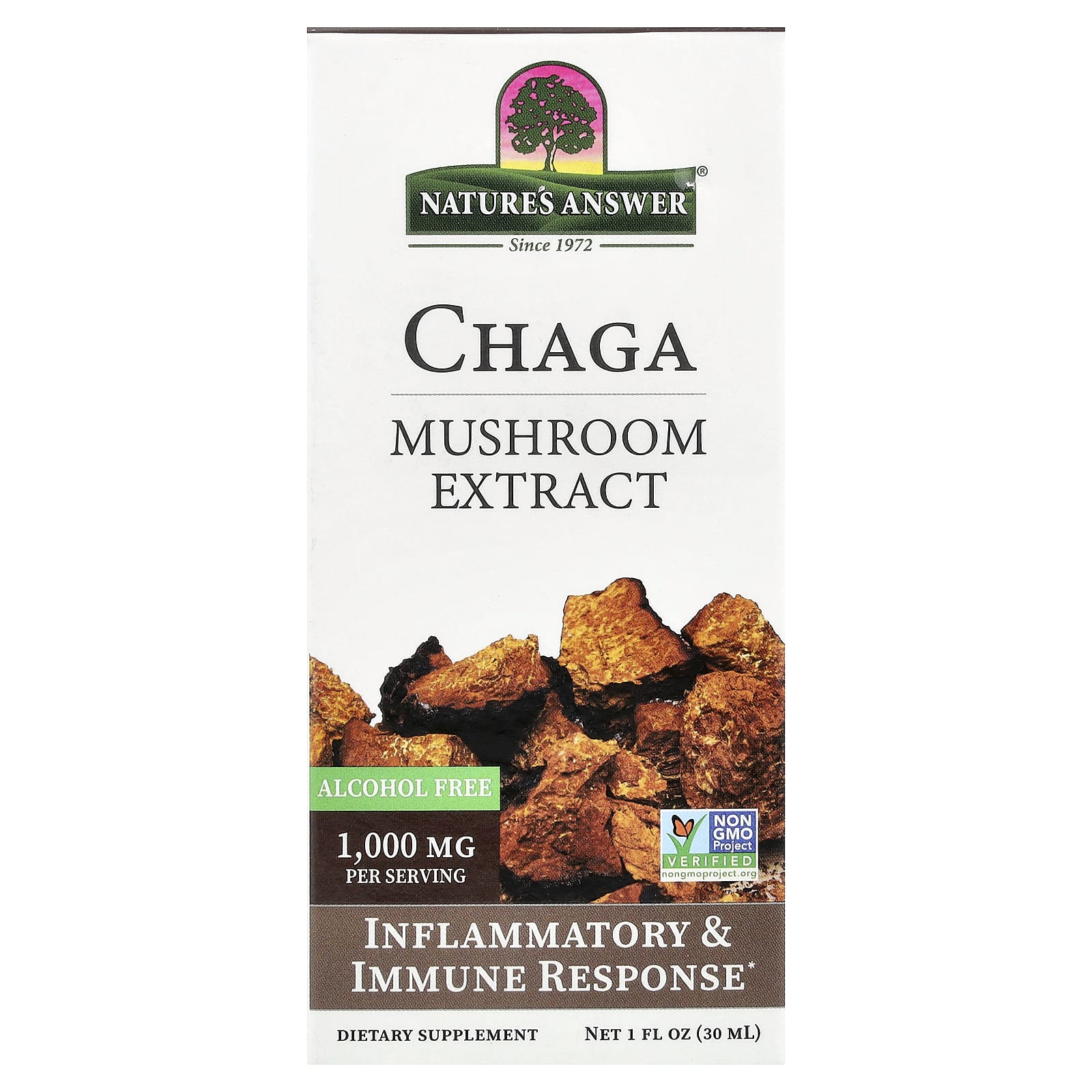 Nature's Answer Chaga, Mushroom Extract, Alcohol Free – 30 ml — Tunisie