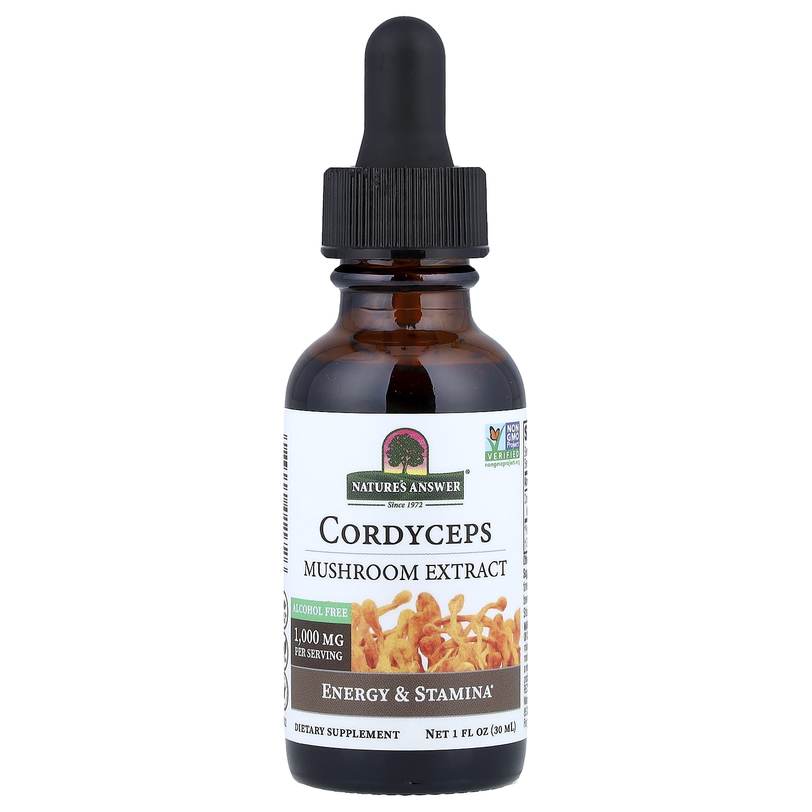 Nature's Answer Cordyceps, Mushroom Extract, Alcohol Free – 30 ml — étiquette 1