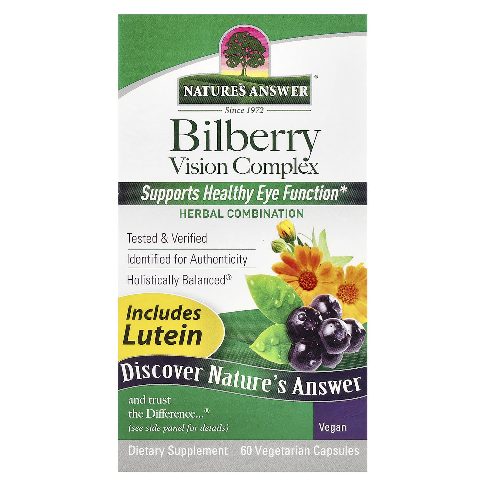 Nature's Answer Bilberry Vision Complex – Bilberry Vision Complex – 60 gélules végétales — Tunisie