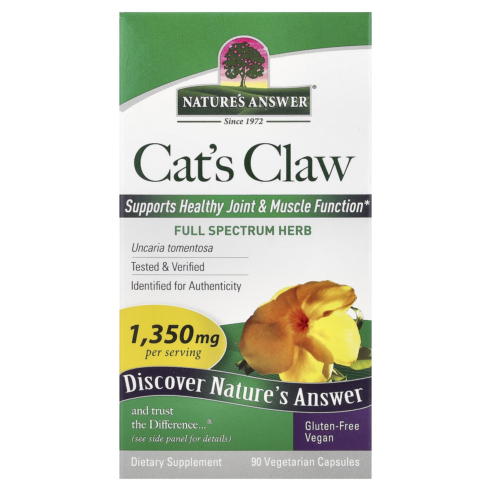 Nature's Answer Cat's Claw – 90 gélules végétales — Tunisie