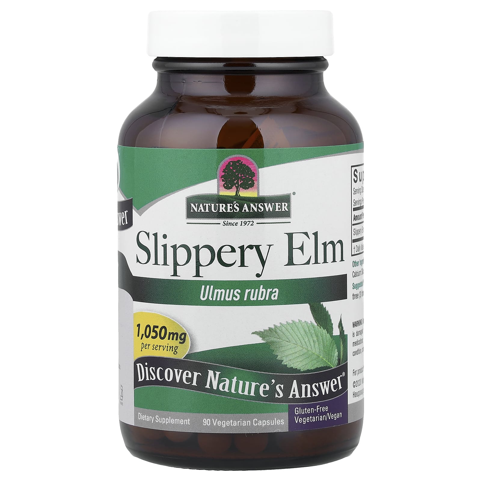 Nature's Answer Slippery Elm – 90 gélules végétales — Tunisie