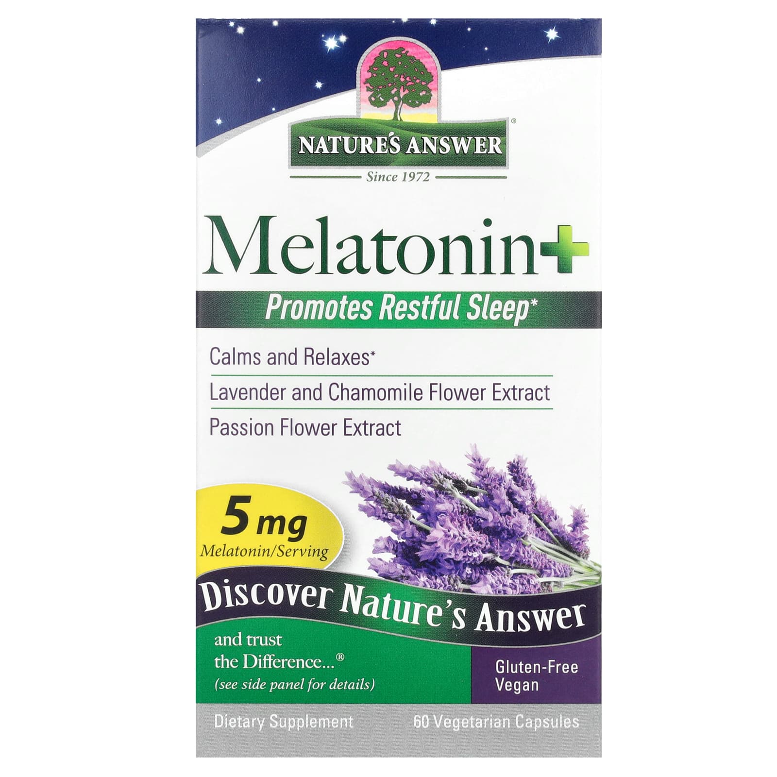 Nature's Answer Melatonin+ – 60 gélules végétales — Tunisie
