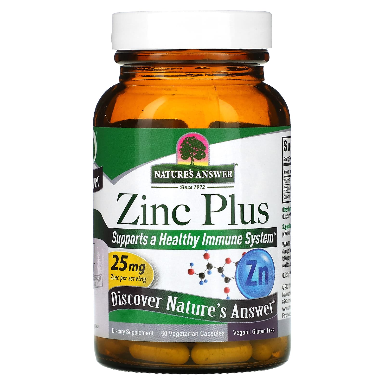 Nature's Answer Zinc Plus – 60 gélules végétales — Tunisie