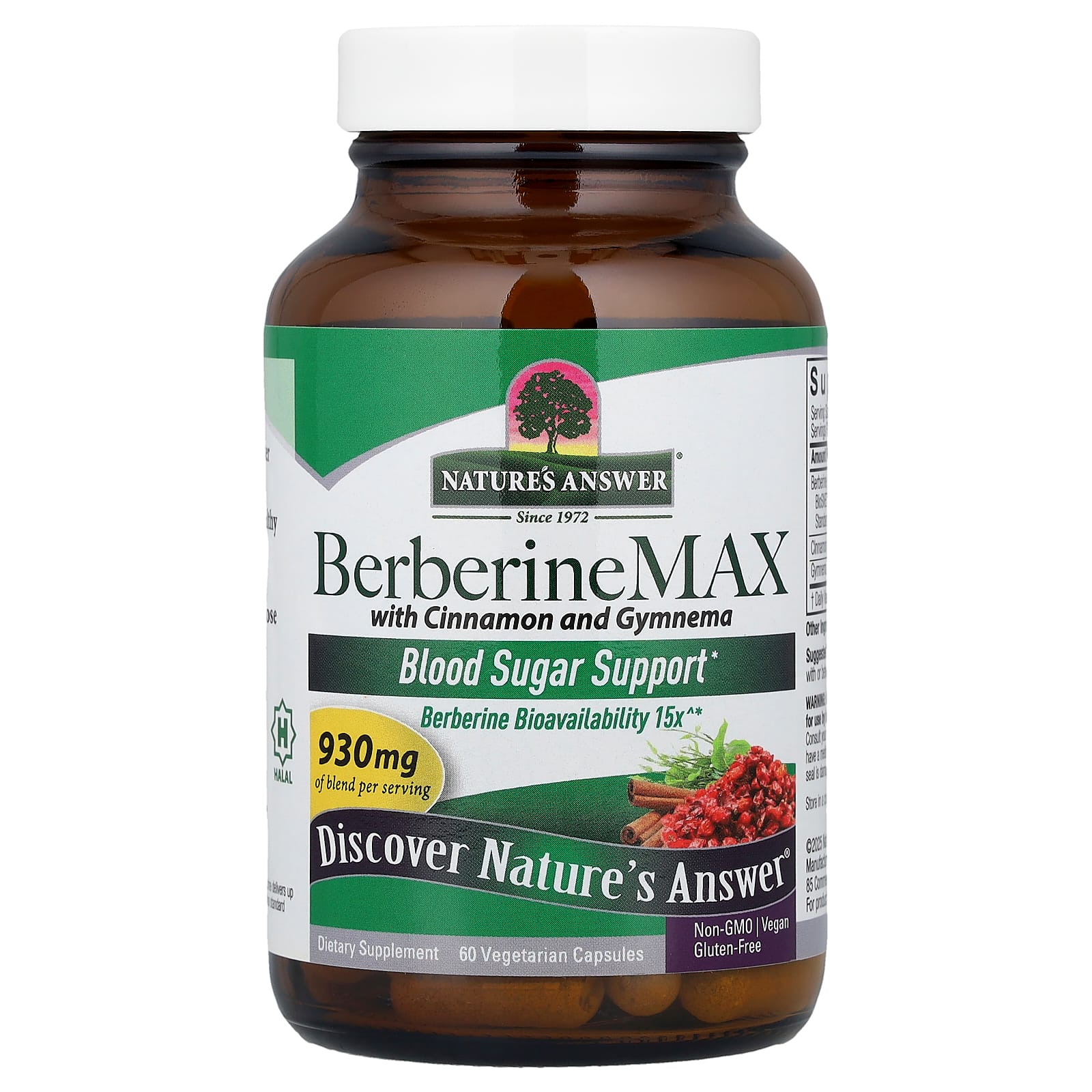 Nature's Answer BerberineMax with Cinnamon and Gymnema – BerberineMax with Cinnamon and Gymnema – 60 gélules végétales — Tunisie