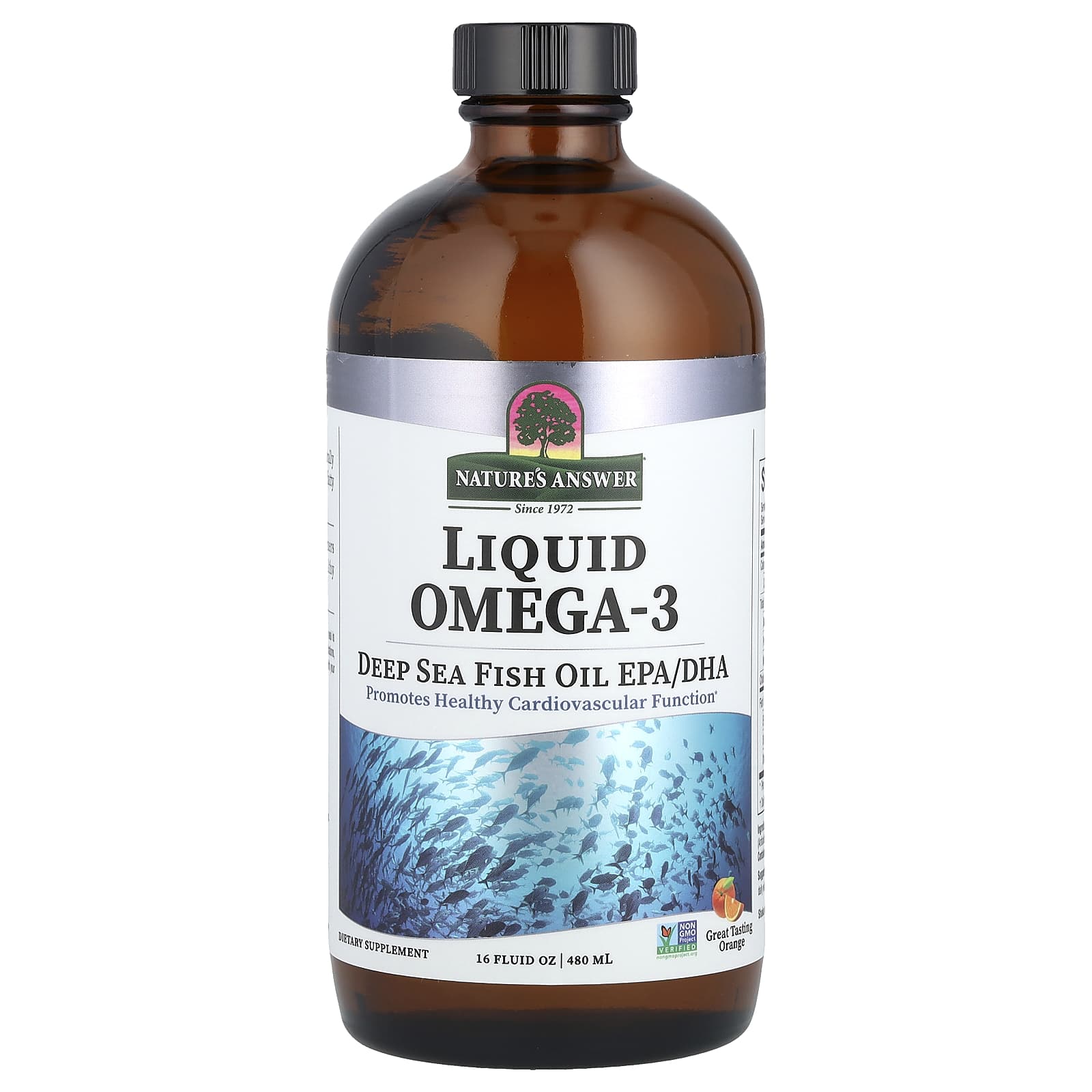 Nature's Answer Liquid Omega-3, Deep Sea Fish Oil EPA/DHA – Orange – 480 ml — Tunisie