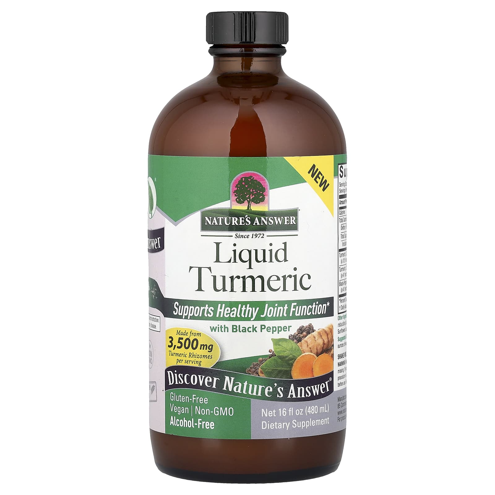 Nature's Answer Liquid Turmeric with Black Pepper, Alcohol-Free – 480 ml — Tunisie