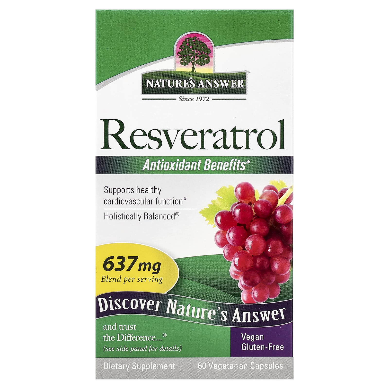 Nature's Answer Resveratrol – 60 gélules végétales — Tunisie