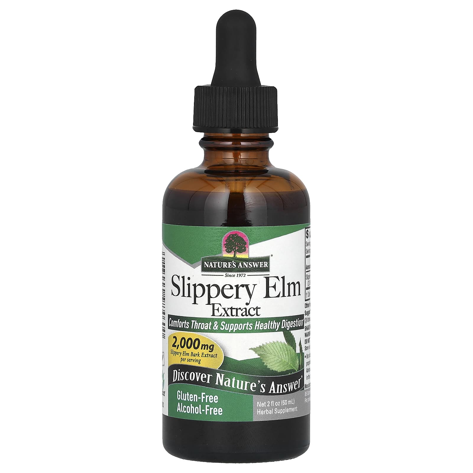 Nature's Answer Slippery Elm Extract, Alcohol-Free – 60 ml — Tunisie