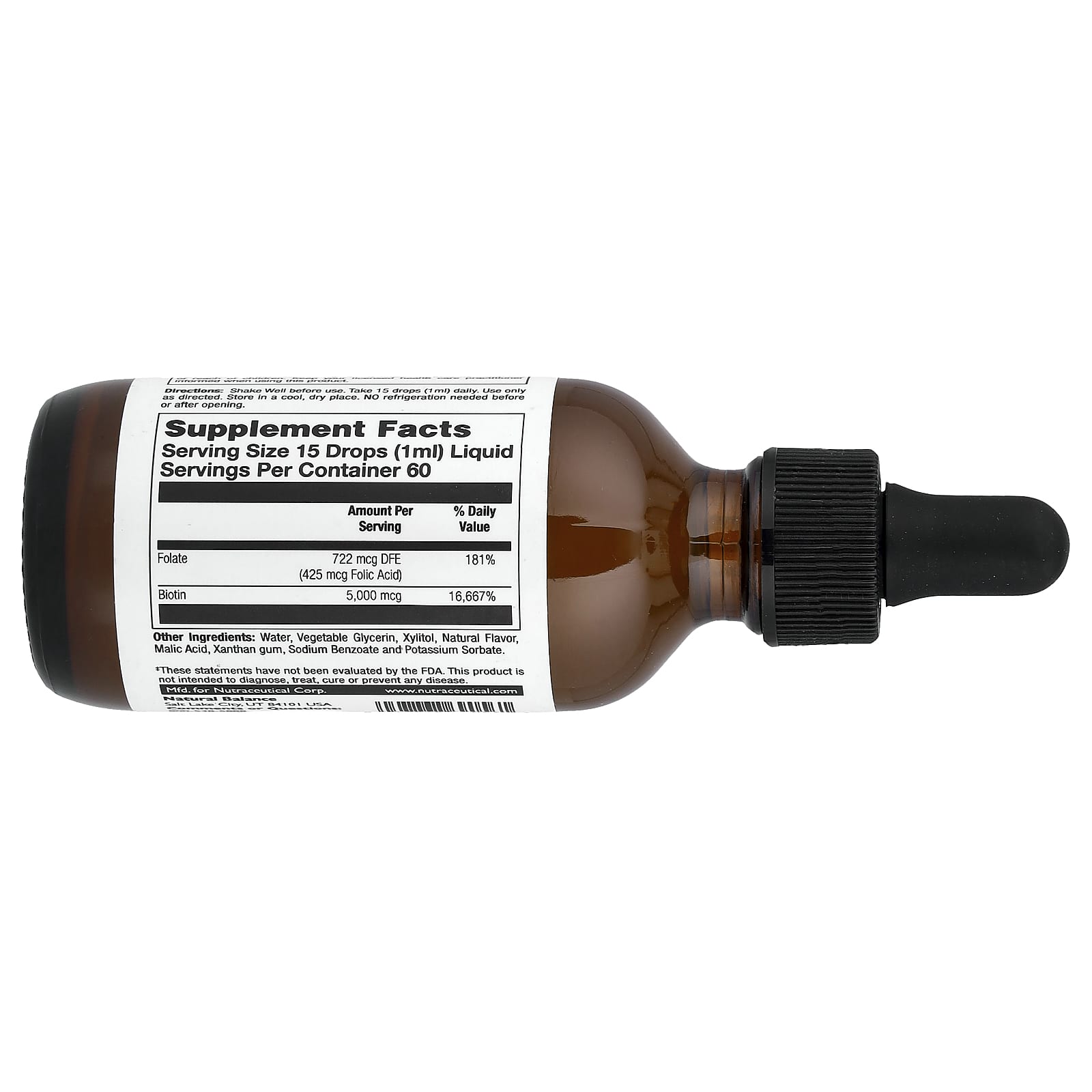 Natural Balance Liquid Biotin – 60 ml — photo 2 sur 2